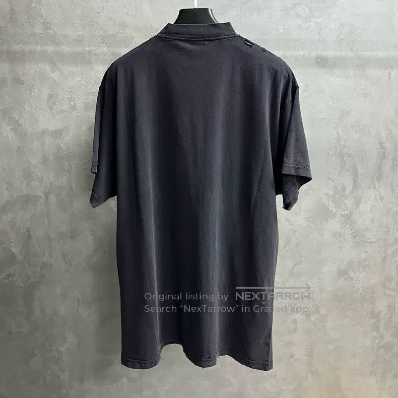 Balenciaga Balenciaga Coal Grey Oversized Round Neck Short Sleeve T-S Size US S / EU 44-46 / 1 - 5 Thumbnail