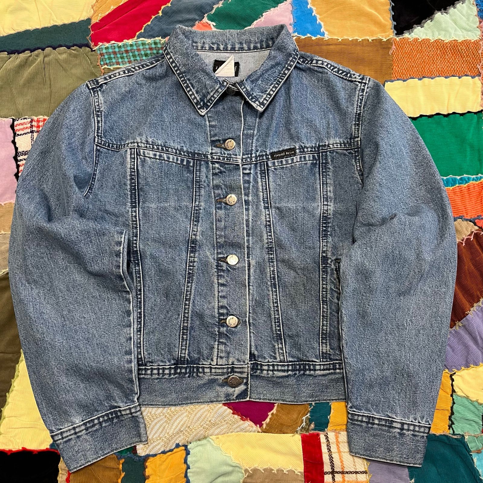 Lee Riveted Lee Medium Washed Denim Trucker Jacket Medium / Larg Size M / US 6-8 / IT 42-44 - 1 Thumbnail