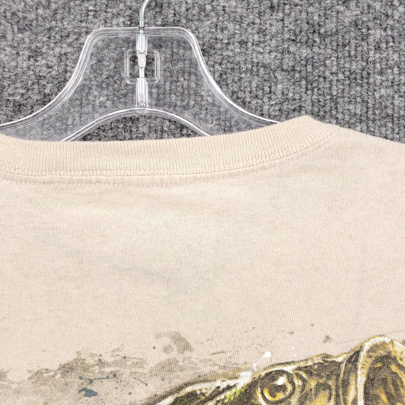 Vintage Reel Legends T-Shirt Men L Beige Bass Graphic Short Sleeve Fishing Cotton Size US L / EU 52-54 / 3 - 6 Thumbnail