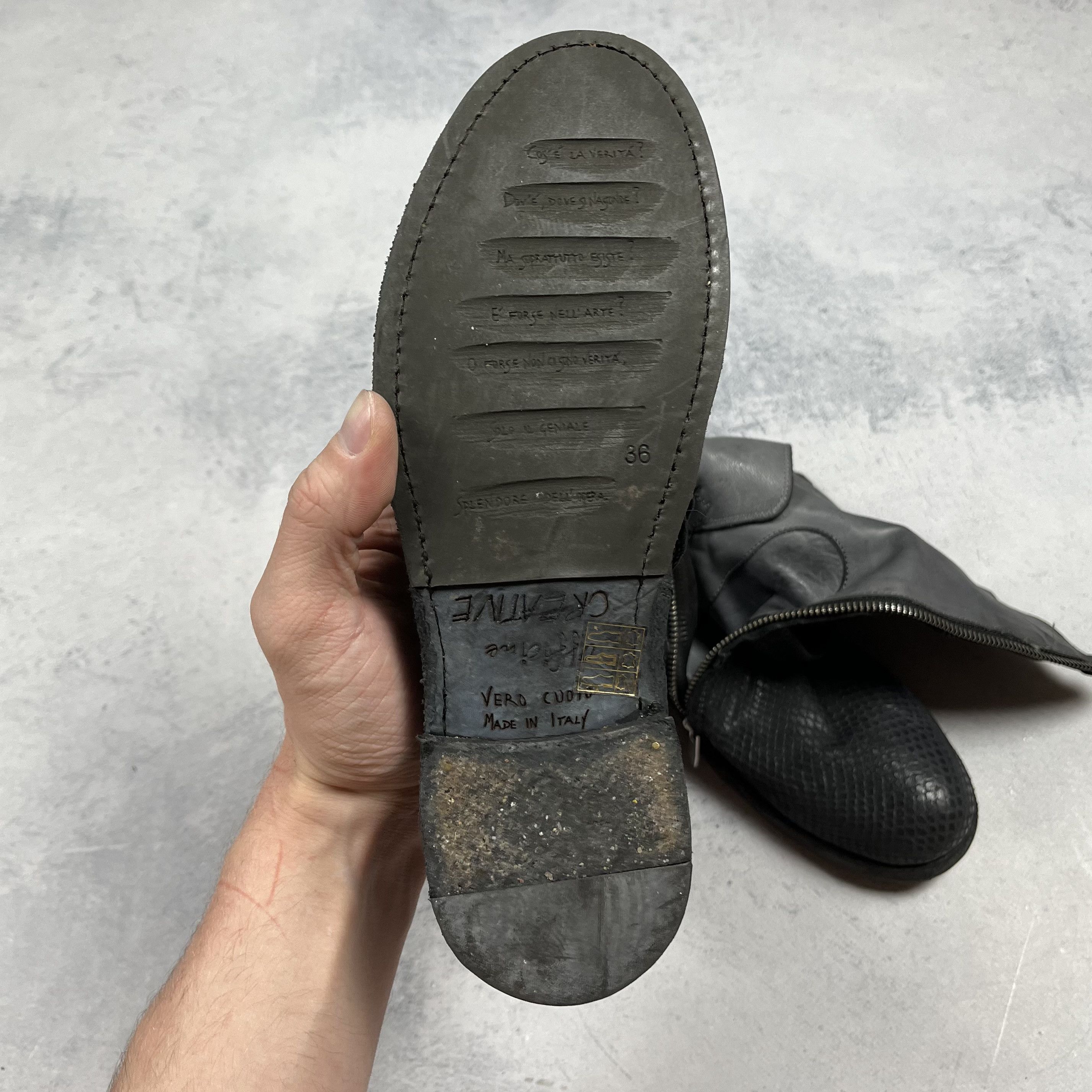 Officine Creative Avant-Garde Officine Creative Snake Embossed Biker Boots Size US 6 / IT 36 - 11 Thumbnail