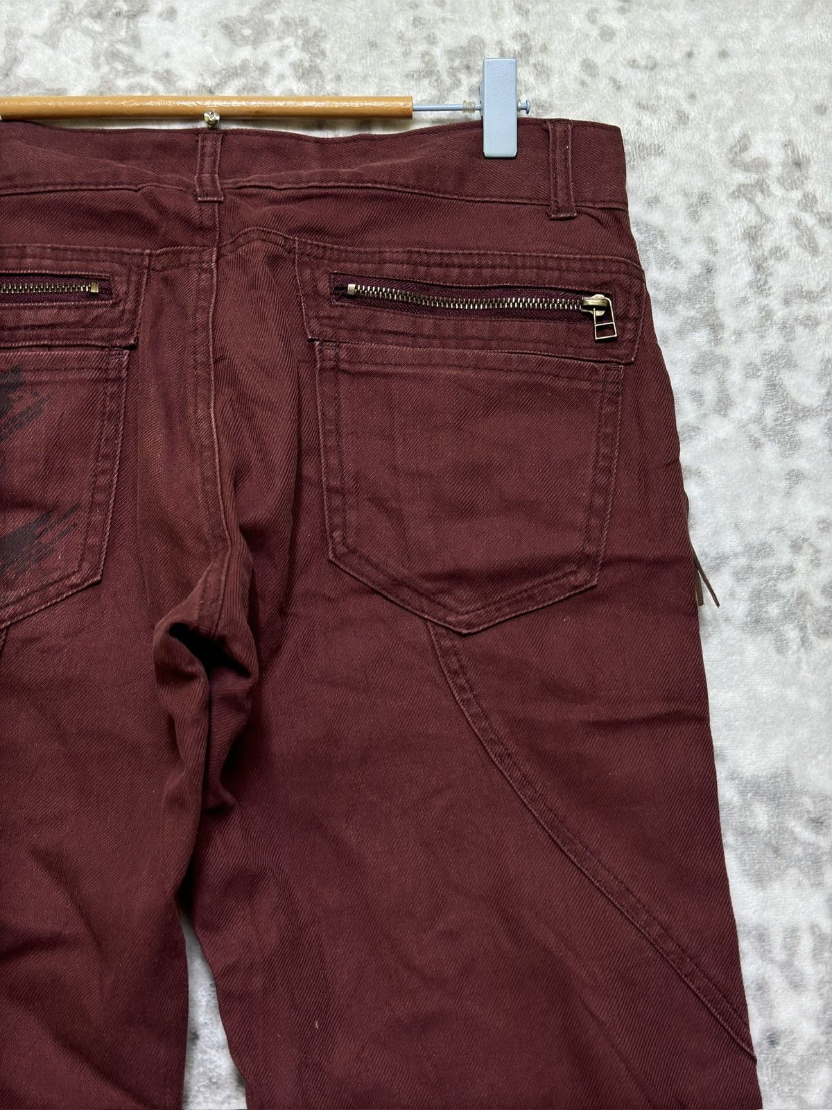 If Six Was Nine Y2K Semantic Design Japanese Punk Flare Jeans Gimmick Denim Size US 30 / EU 46 - 11 Thumbnail