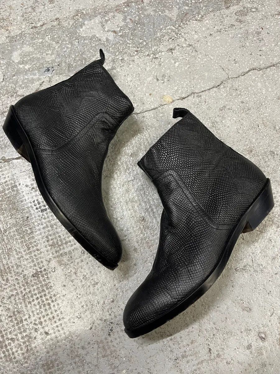 Maison Margiela Maison Margiela Black Grained Leather Boots Size US 8.5 / IT 38.5 - 2 Thumbnail