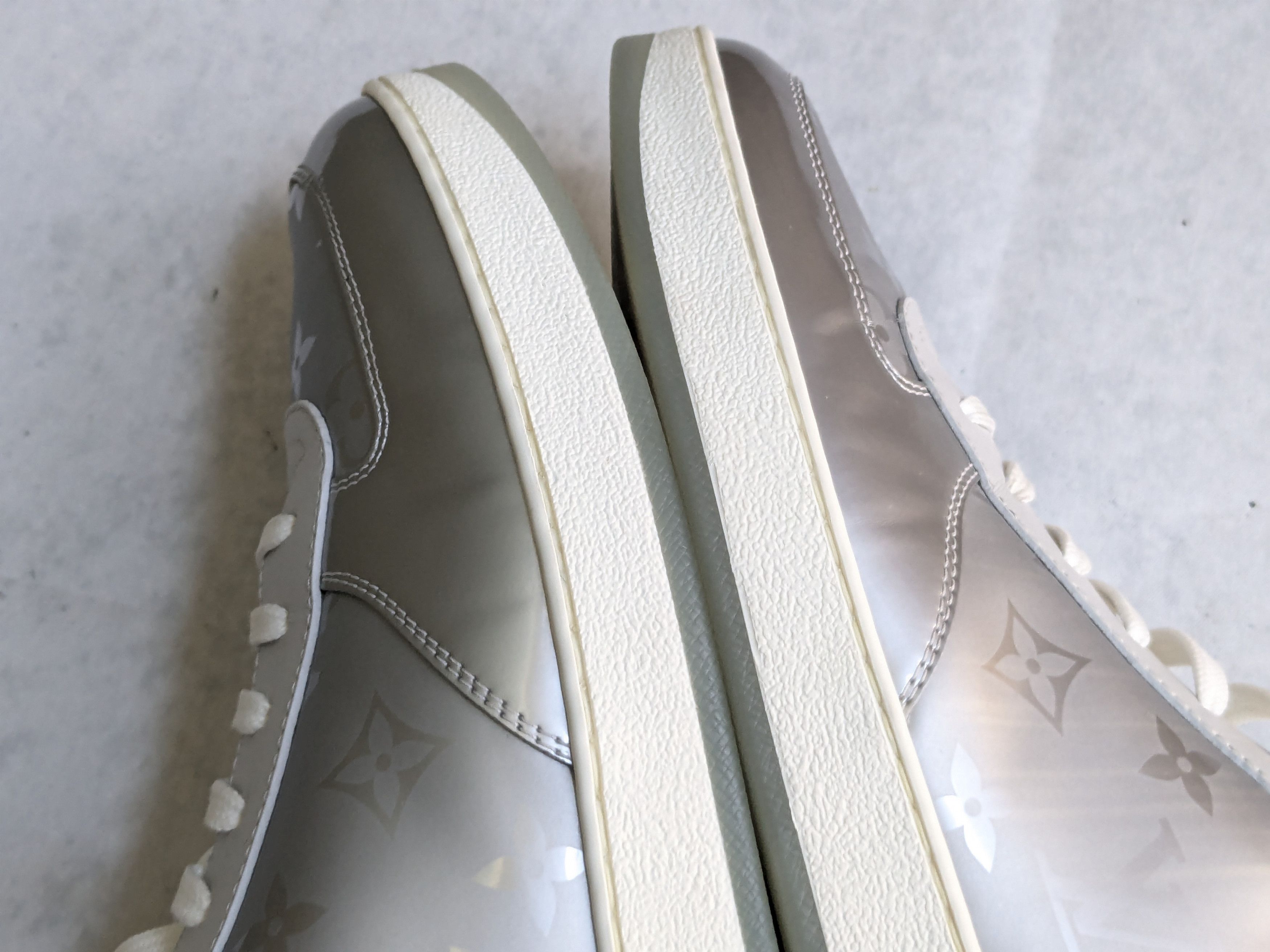Louis Vuitton Louis Vuitton Monogram Sneakers Silver 10.5 Leather Size US 10.5 / EU 43-44 - 10 Thumbnail