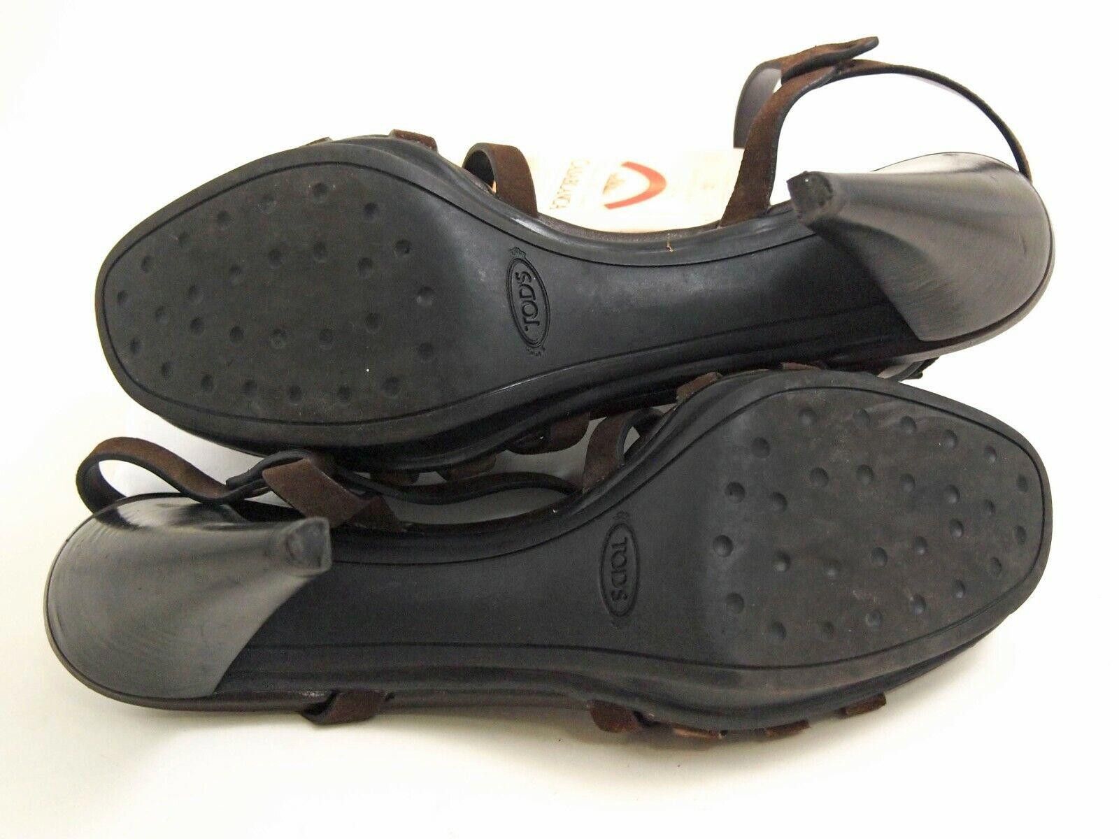 Tod's Tod's Strappy Sandals Brown Suede Womens EU 37 US 7 $620 Size US 7 / IT 37 - 7 Thumbnail