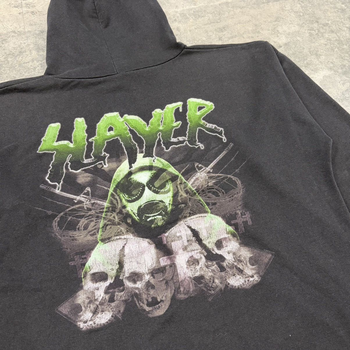 Vintage 2002 Vintage Faded Slayer Gas Mask Erd Chrome Hoodie Size US XL / EU 56 / 4 - 2 Thumbnail