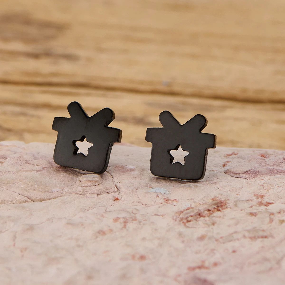 Jewelry Christmas Star Gift Mini Stud Earrings Charm Earring Gift Size ONE SIZE - 1 Preview