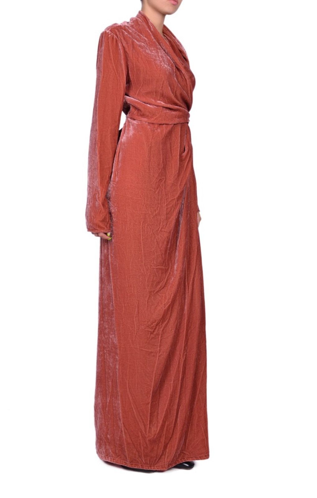 Rick Owens Last Size Rick Owens Velvet Wrap Silk Blend Maxi Dress Size M / US 6-8 / IT 42-44 - 3 Thumbnail