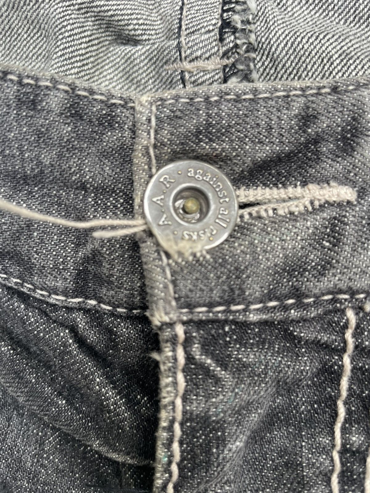 Yohji Yamamoto Against All Risk Distresed Jeans Size US 35 - 21 Thumbnail