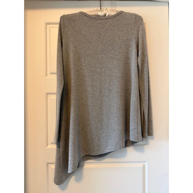 Donna Karan Karen Kane Asymmetrical Sweater in Gray, Women's Size S Size S / US 4 / IT 40 - 4 Thumbnail