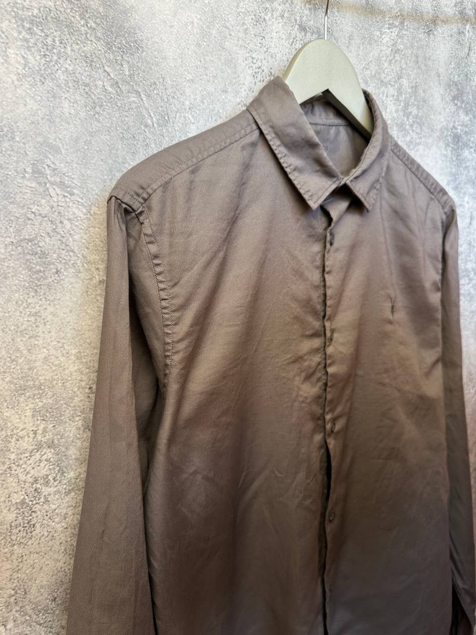 Allsaints × Designer ALLSAINTS Bixby Long Sleeve Shirt Gray Button Up Size US S / EU 44-46 / 1 - 4 Thumbnail