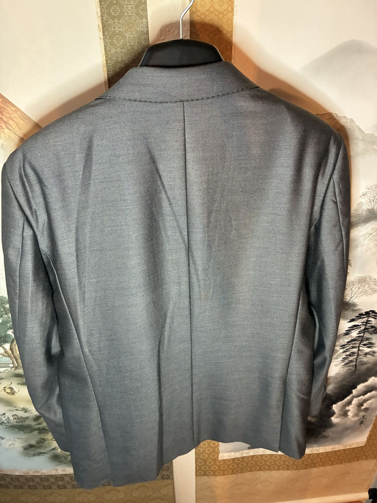 Juun.J JUUN.J "LONE" Collection – Structured Gray Tailored Blazer Size 48R - 9 Thumbnail