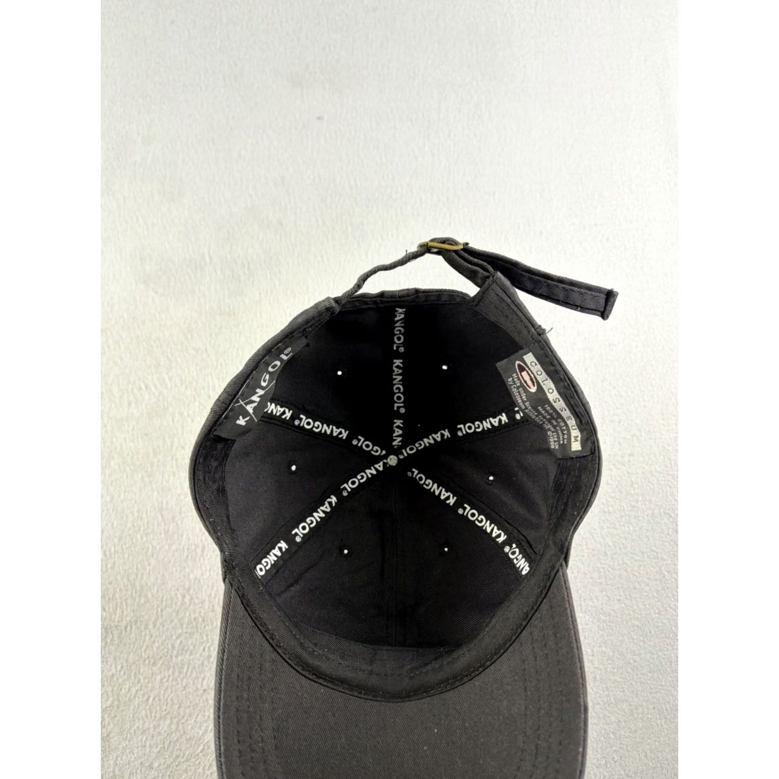 Kangol VINTAGE Kangol Golf Hat Strapback Cap Black Kangolf Embroidered Logo 90s Men's One Size Cotton Lightweight Cap Hat Black 90s Kangol Mens Size ONE SIZE - 5 Thumbnail