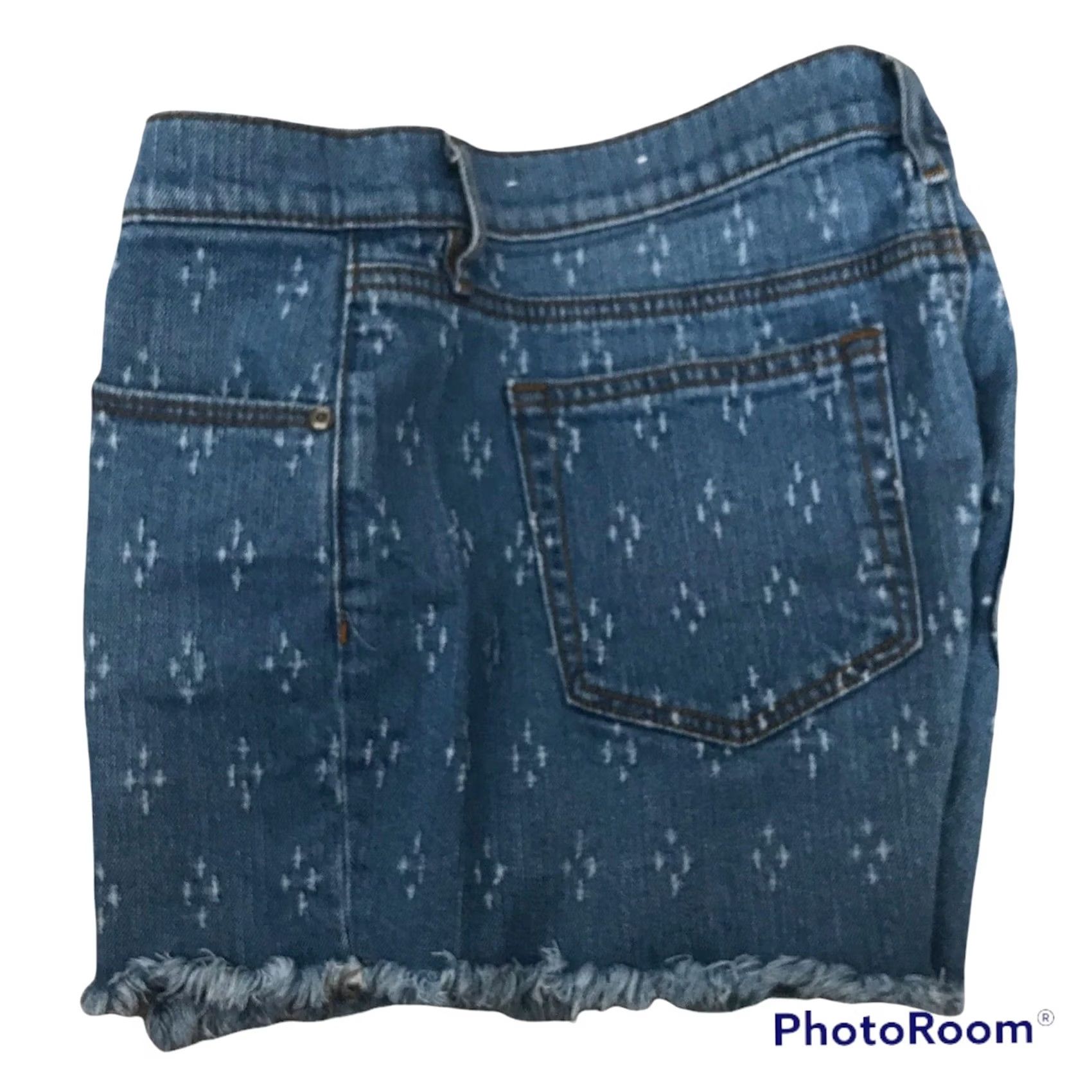 Ann Taylor Ann Taylor Loft Denim Shorts Womens 8 W29 Geometric Distressed Cut Off Raw Hem Size 30" / US 8 / IT 44 - 6 Thumbnail