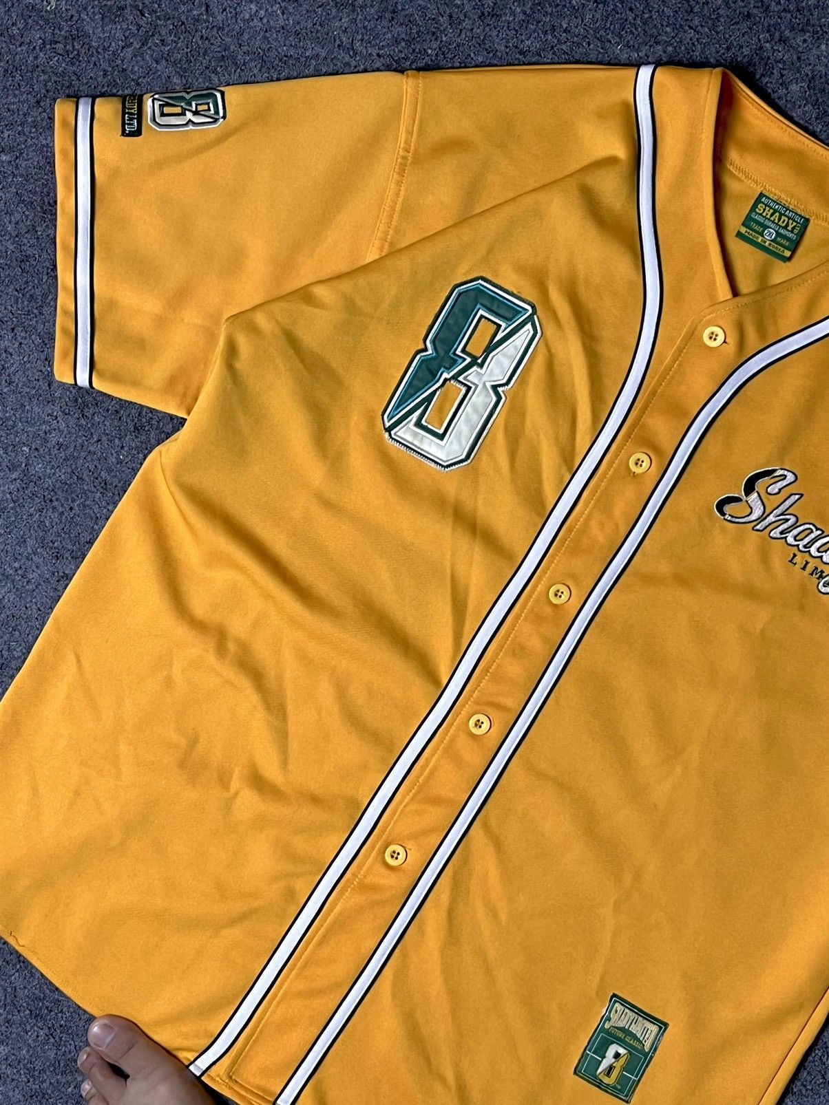 Eminem × Shady Ltd × Vintage Y2K HIPHOP JERSEY SHADY LTD 8 BY EMINEM FUBU KARLKANI SOHK Size US XXL / EU 58 / 5 - 4 Thumbnail