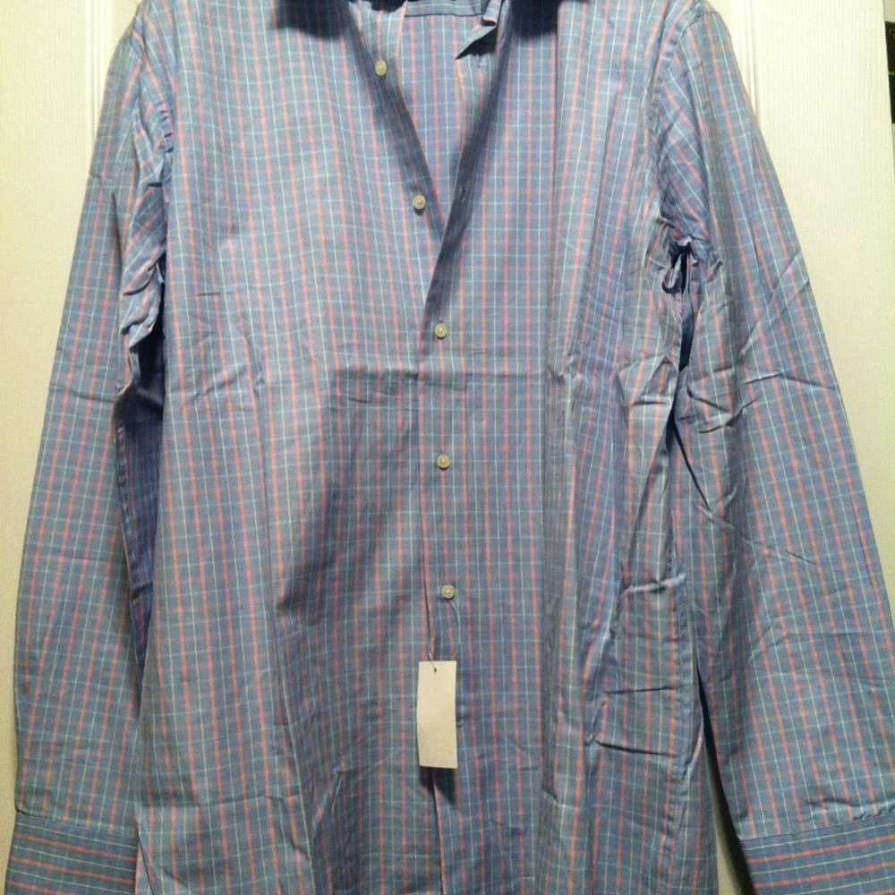 Saks Fifth Avenue SAKS FIFTH AVENUE MENS NEW 100%COTTON DRESS SHIRT 16.5/34-35 Size US L / EU 52-54 / 3 - 4 Thumbnail