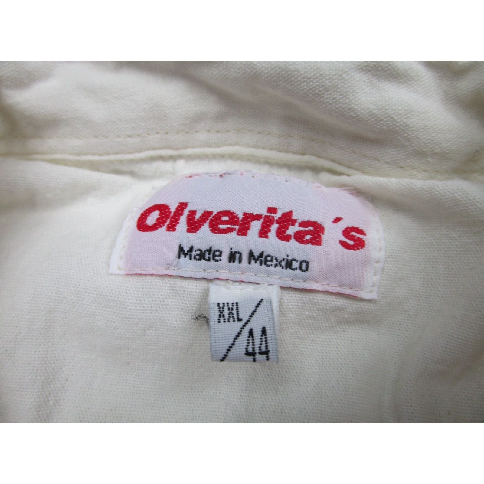 Vintage VINTAGE Olveritas Shirt 2XL Ivory Cream White Cuban Rockabilly Mexico Beach Classic Mens Size US XXL / EU 58 / 5 - 7 Thumbnail