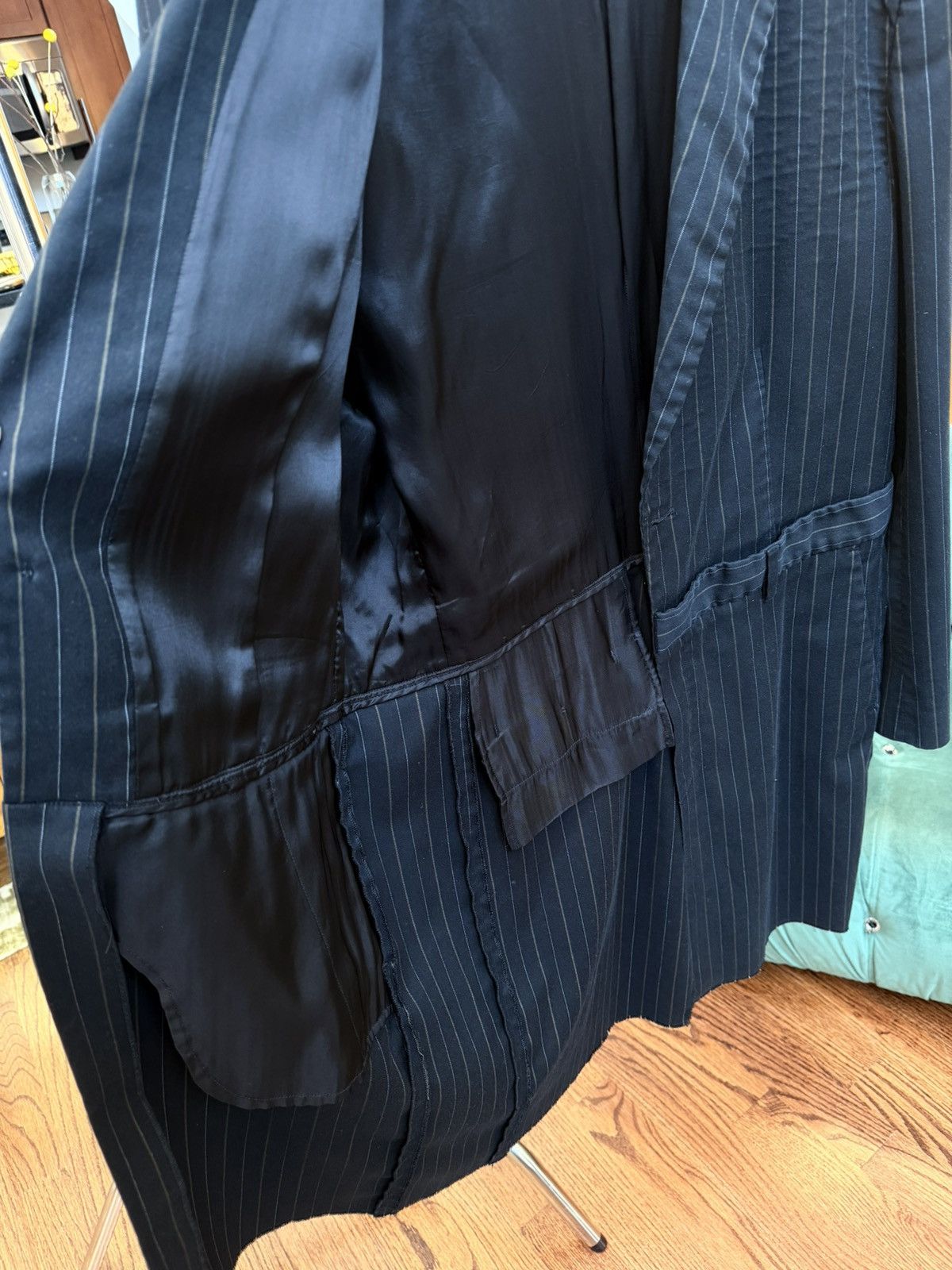 MM6 MM6 Maison Margiela black pinstripe Blazer jacket Size 42R - 5 Thumbnail