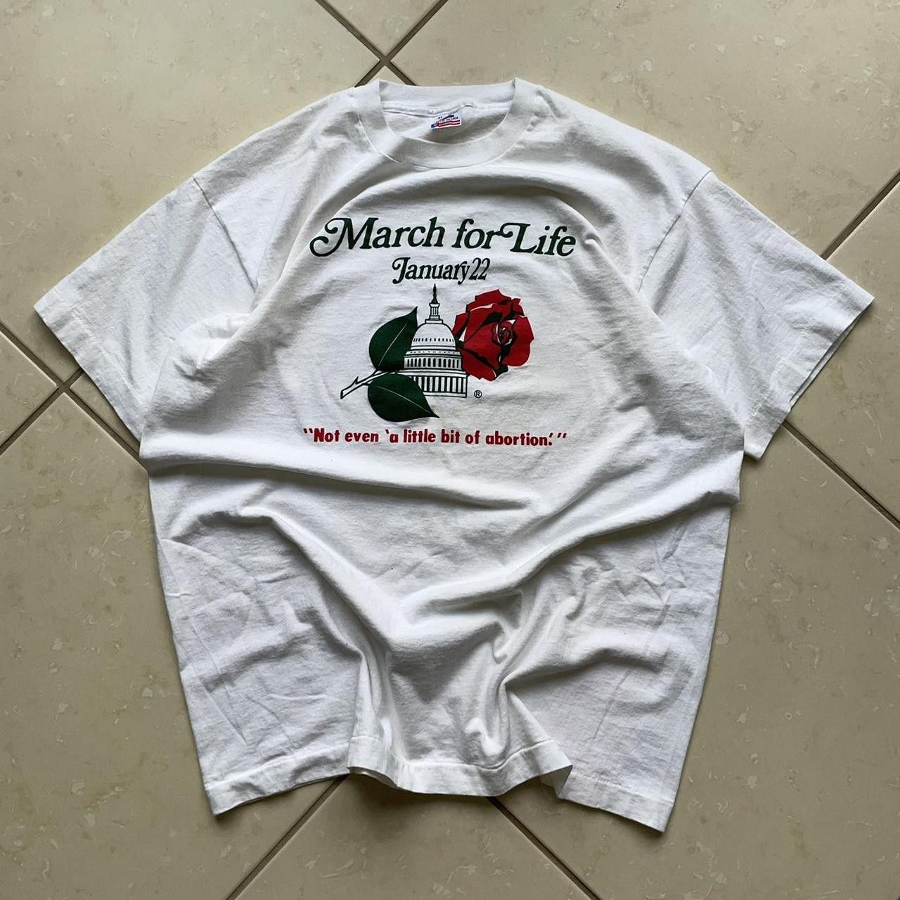 Vintage Vintage 90's March for Life Choose Life Endangered T-shirt Size US XL / EU 56 / 4 - 1 Thumbnail