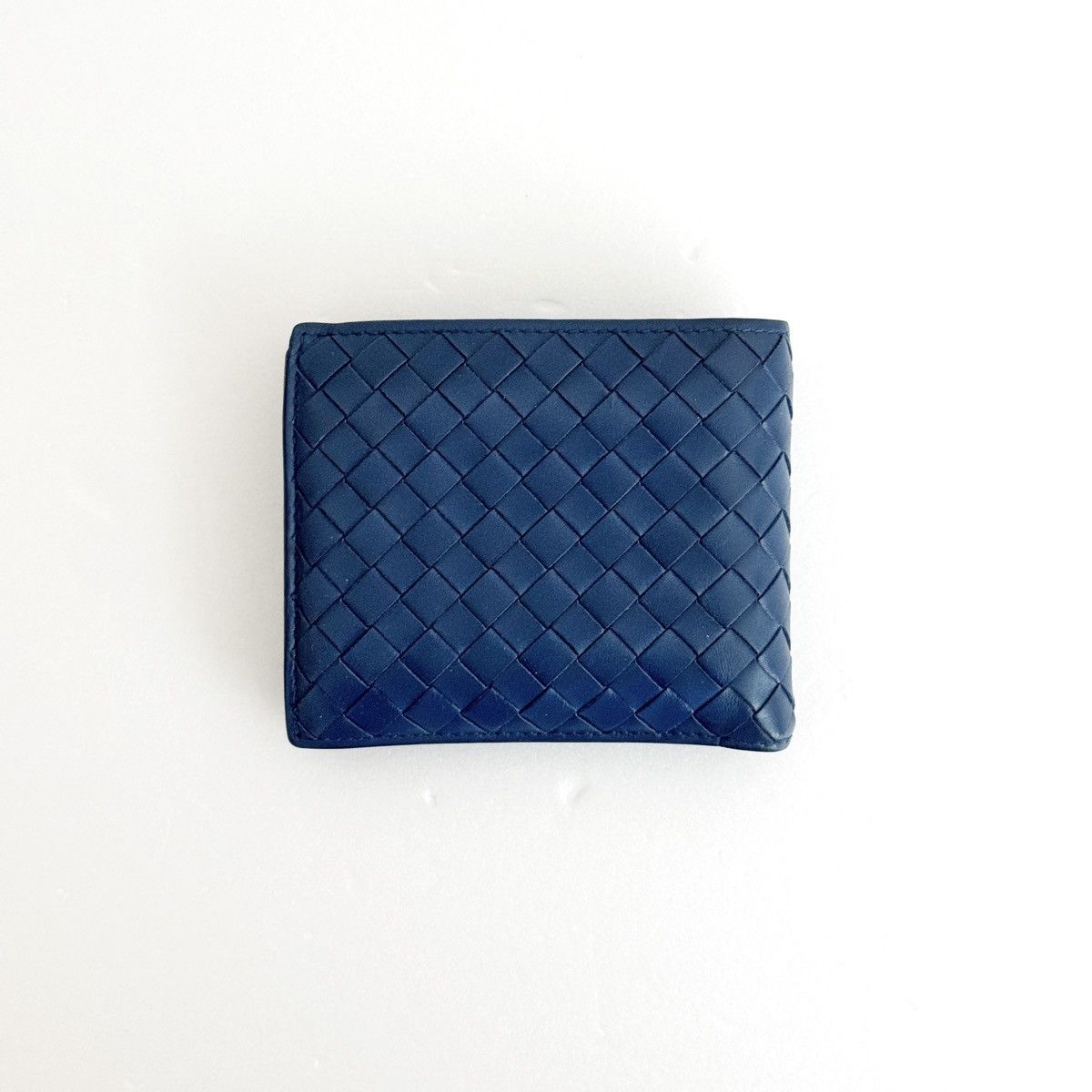 Bottega Veneta Bottega Veneta Intrecciato Blue Bifold Wallet Coin Pocket Size ONE SIZE - 2 Thumbnail