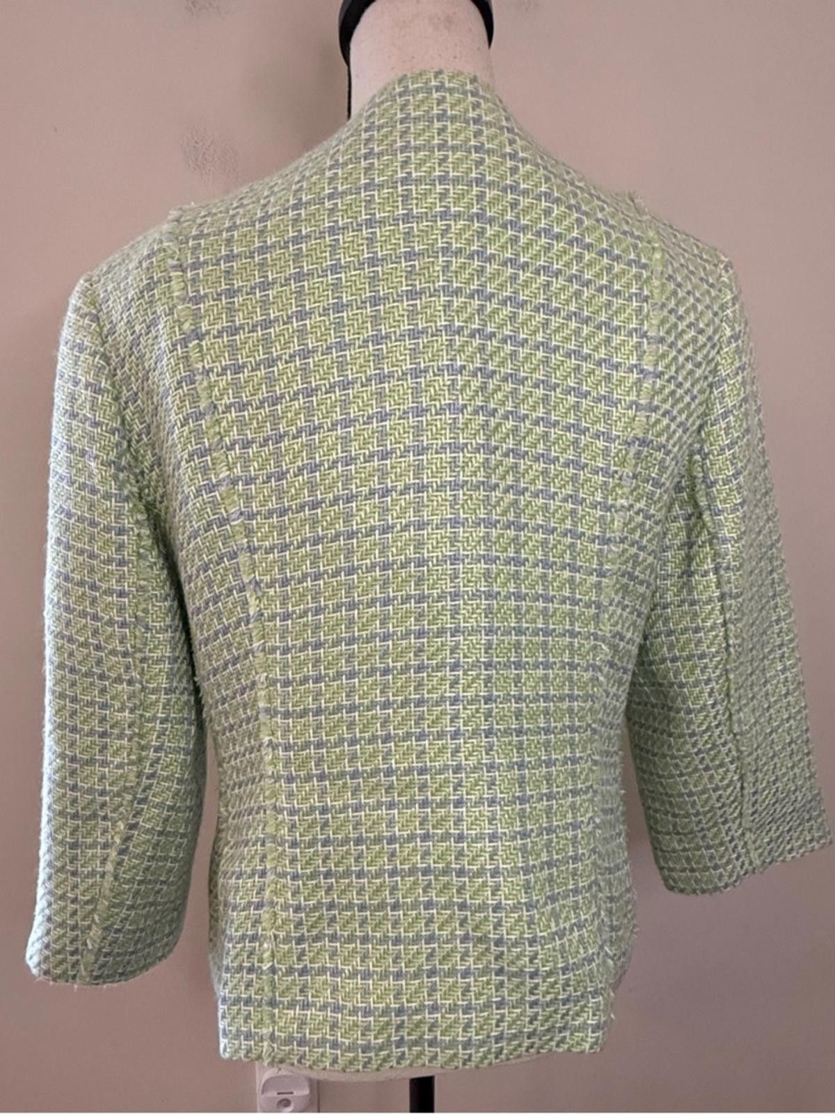 Other Sag Harbor spring green sky blue tweed blazer jacket SZ 12P Size XL / US 12-14 / IT 48-50 - 4 Thumbnail
