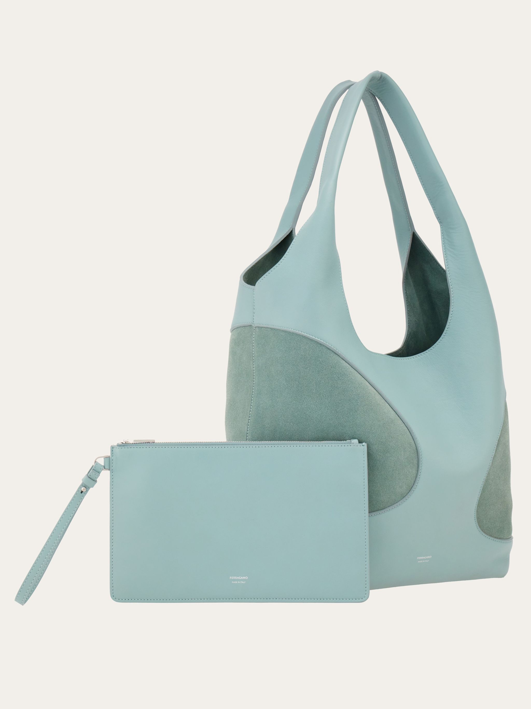 Salvatore Ferragamo o1s1rm0924 Size: OS / Hobo Bag in Sage Green Size ONE SIZE - 7 Thumbnail