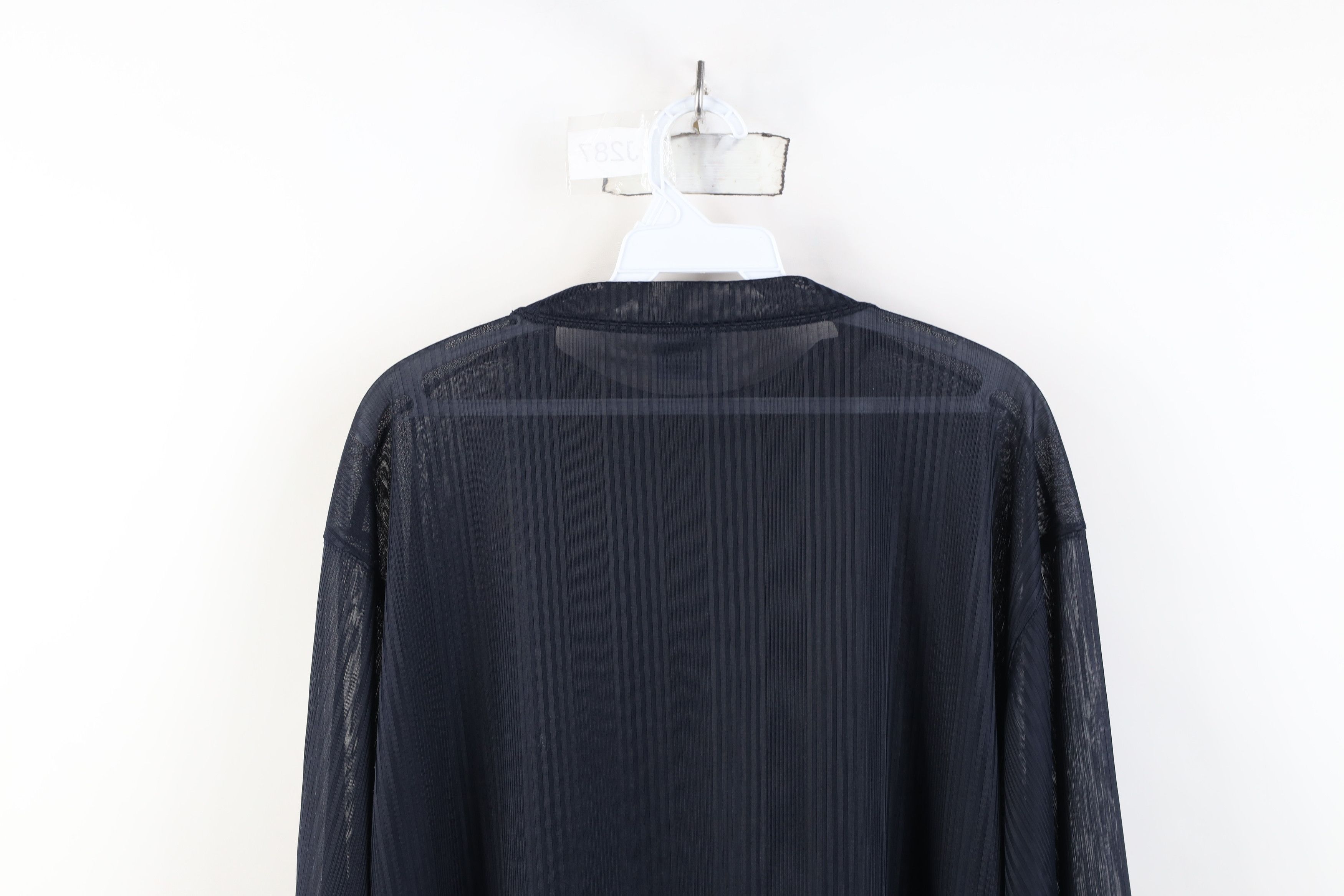 Southpole Vintage 90s Y2K Southpole Sheer Knit T-Shirt Navy Blue Size US M / EU 48-50 / 2 - 12 Thumbnail
