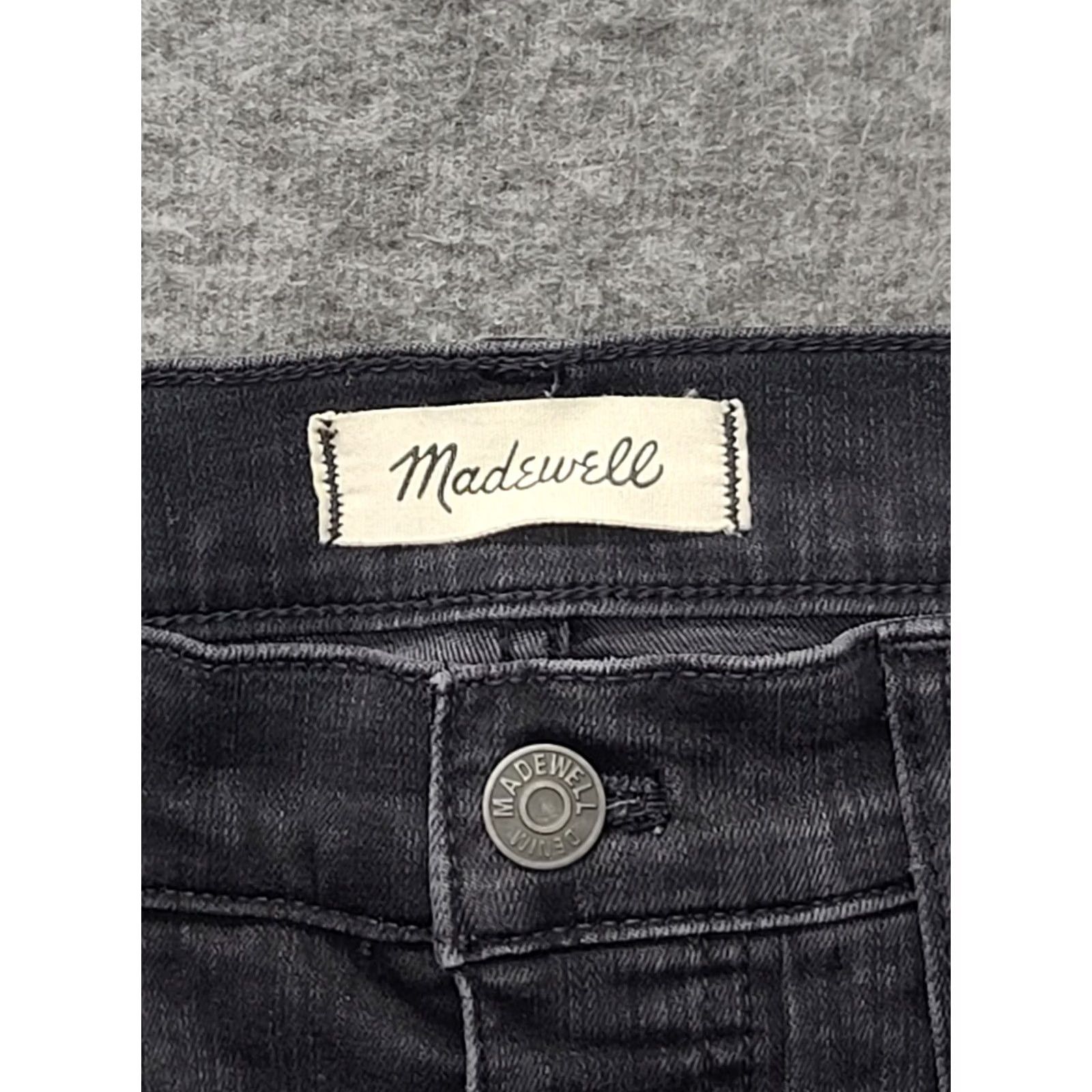 Madewell Madewell Jeans Women’s 30x28 10” High Rise Skinny Stretch Button Fly Denim Black 5-Pocket City Womens Size 30" / US 8 / IT 44 - 2 Thumbnail