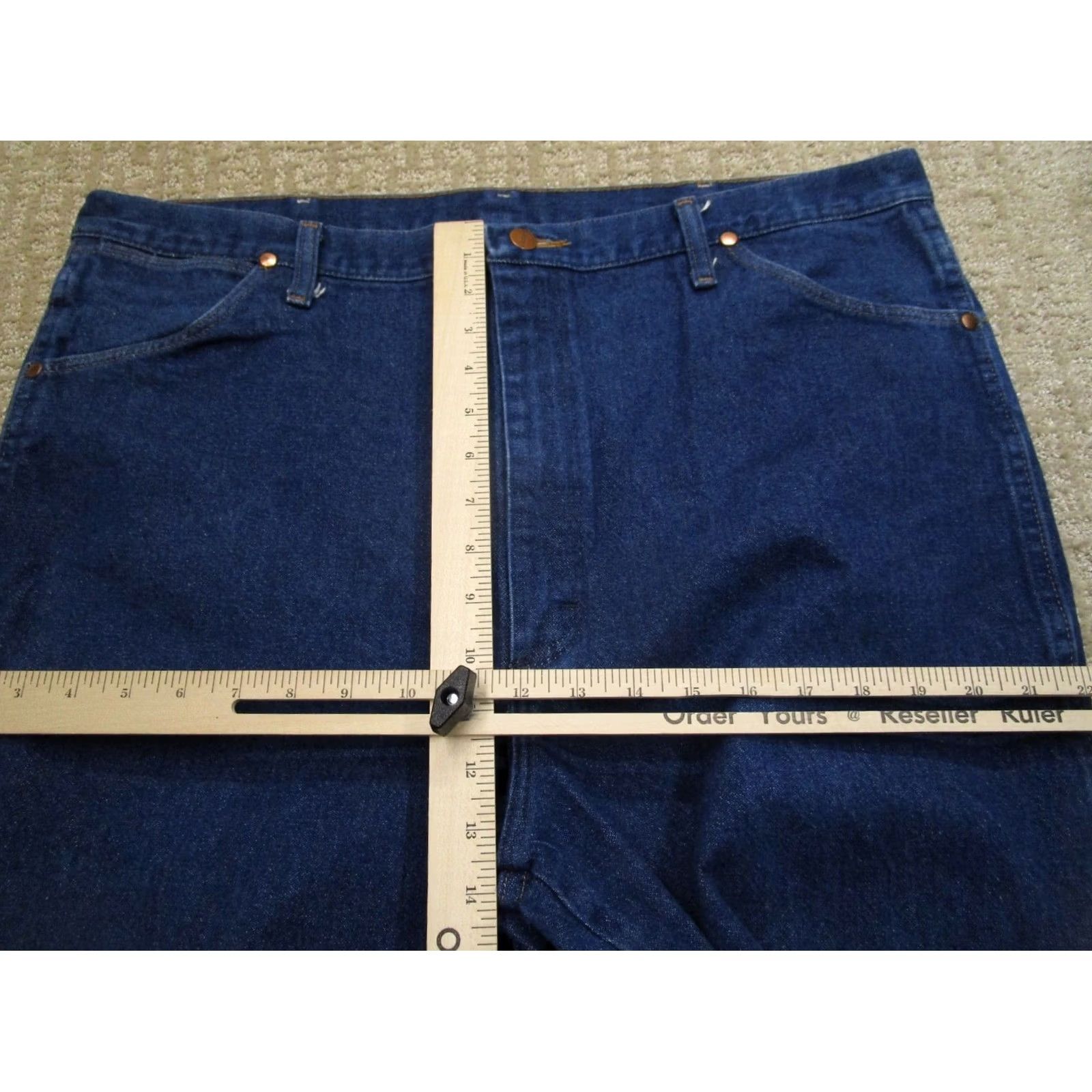 Wrangler Wrangler Jeans Men 42x32 Blue Cowboy Cut Slim Fit Western Pants Dark Wash Rodeo Jeans Mens Slim 936 Cowboy Cut Western Pants Denim Blue Wrangler Size US 42 / EU 58 - 6 Thumbnail