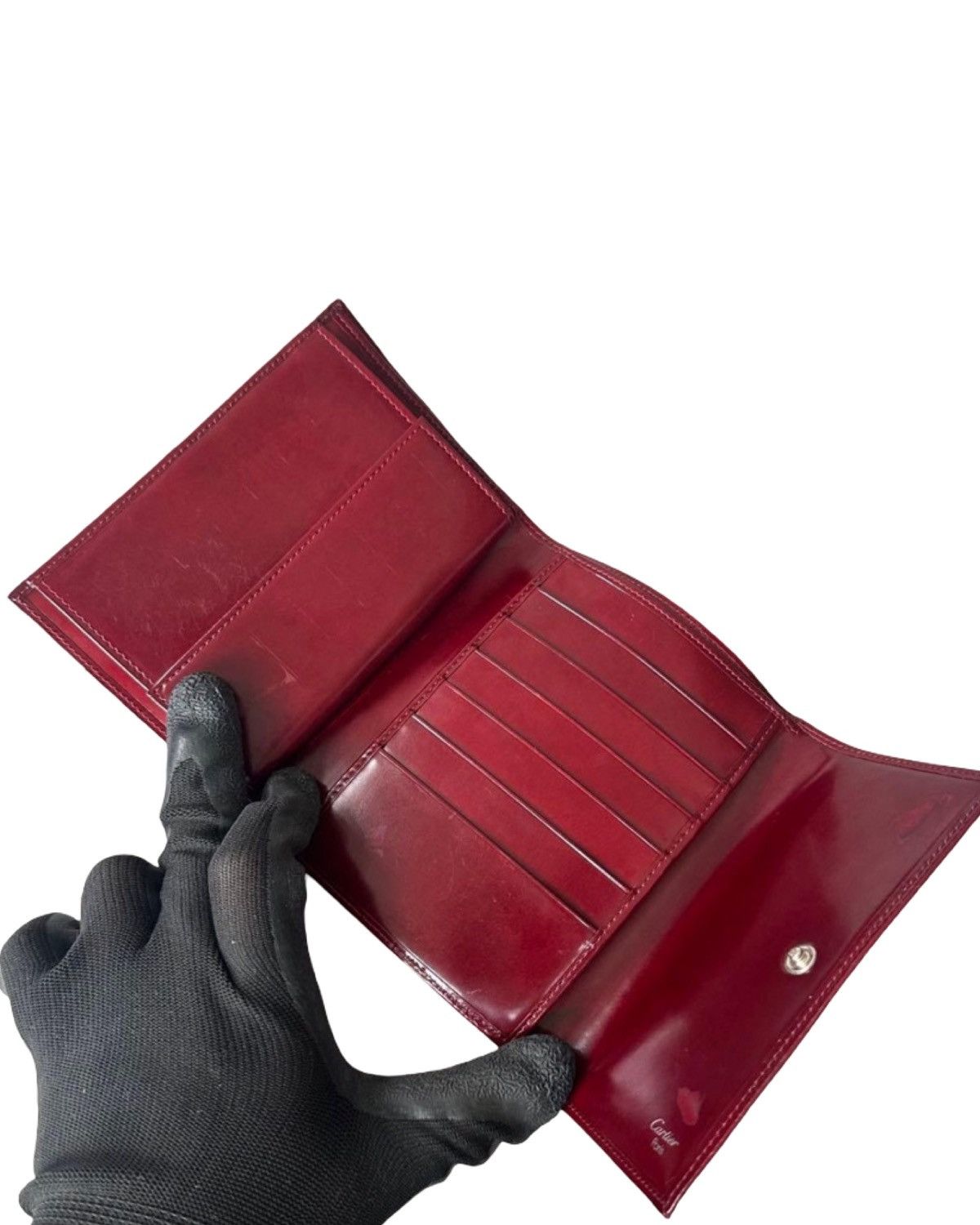 Cartier 🇫🇷MADE IN FRANCE🇫🇷 Cartier Leather Wallet Size ONE SIZE - 6 Thumbnail
