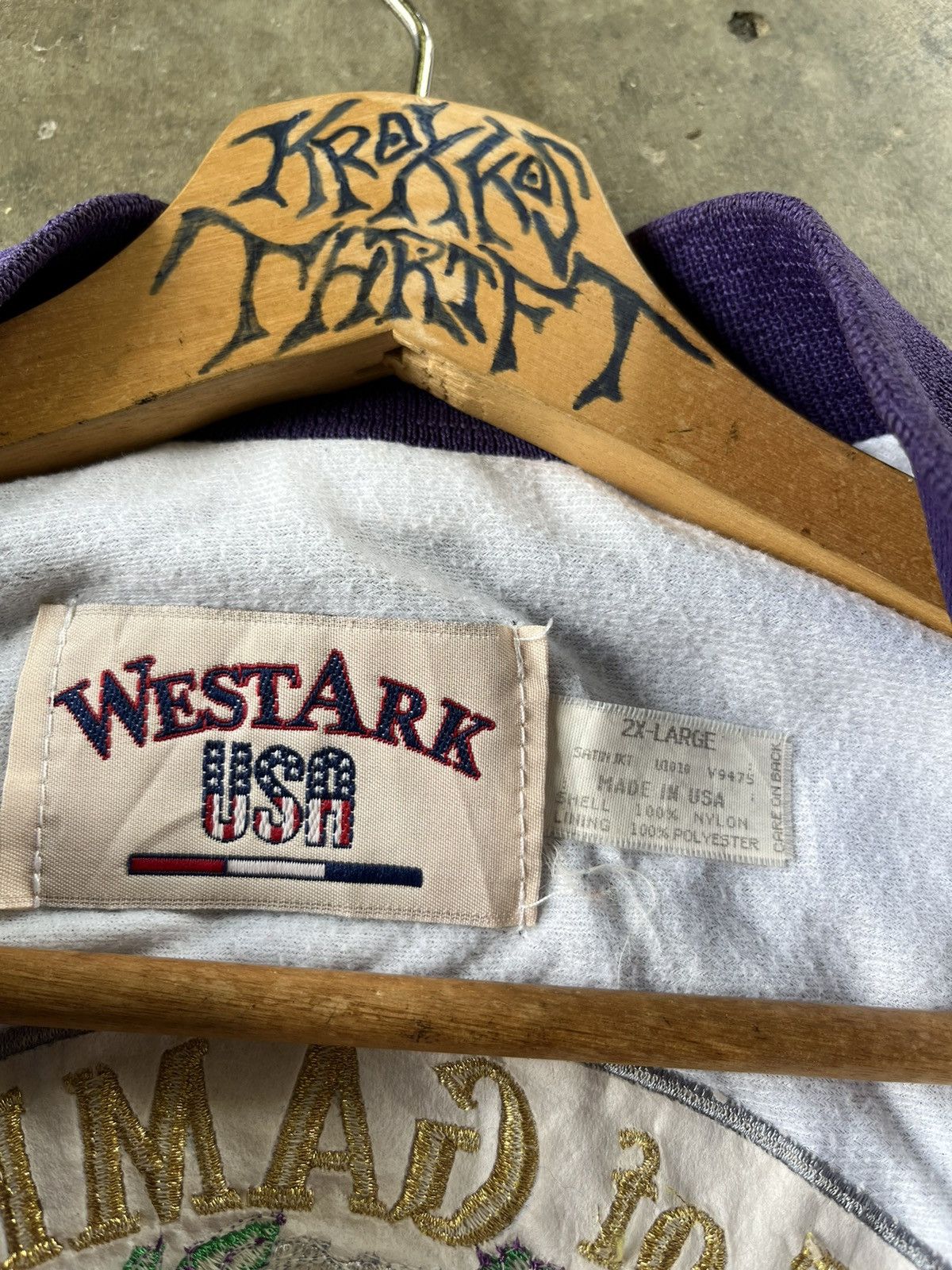 Vintage 🔥Vintage Westark USA Galveston Embroidery Varsity Jacket 90s Size US XXL / EU 58 / 5 - 10 Thumbnail