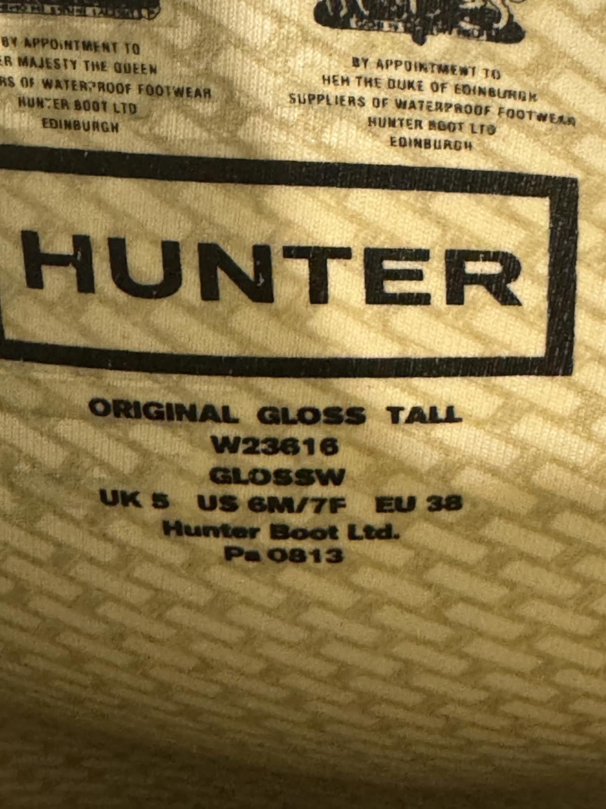 Hunter Hunter Original Gloss Tall Rain Boots - Gray, Size US 6M/7F Size US 7 / IT 37 - 3 Thumbnail