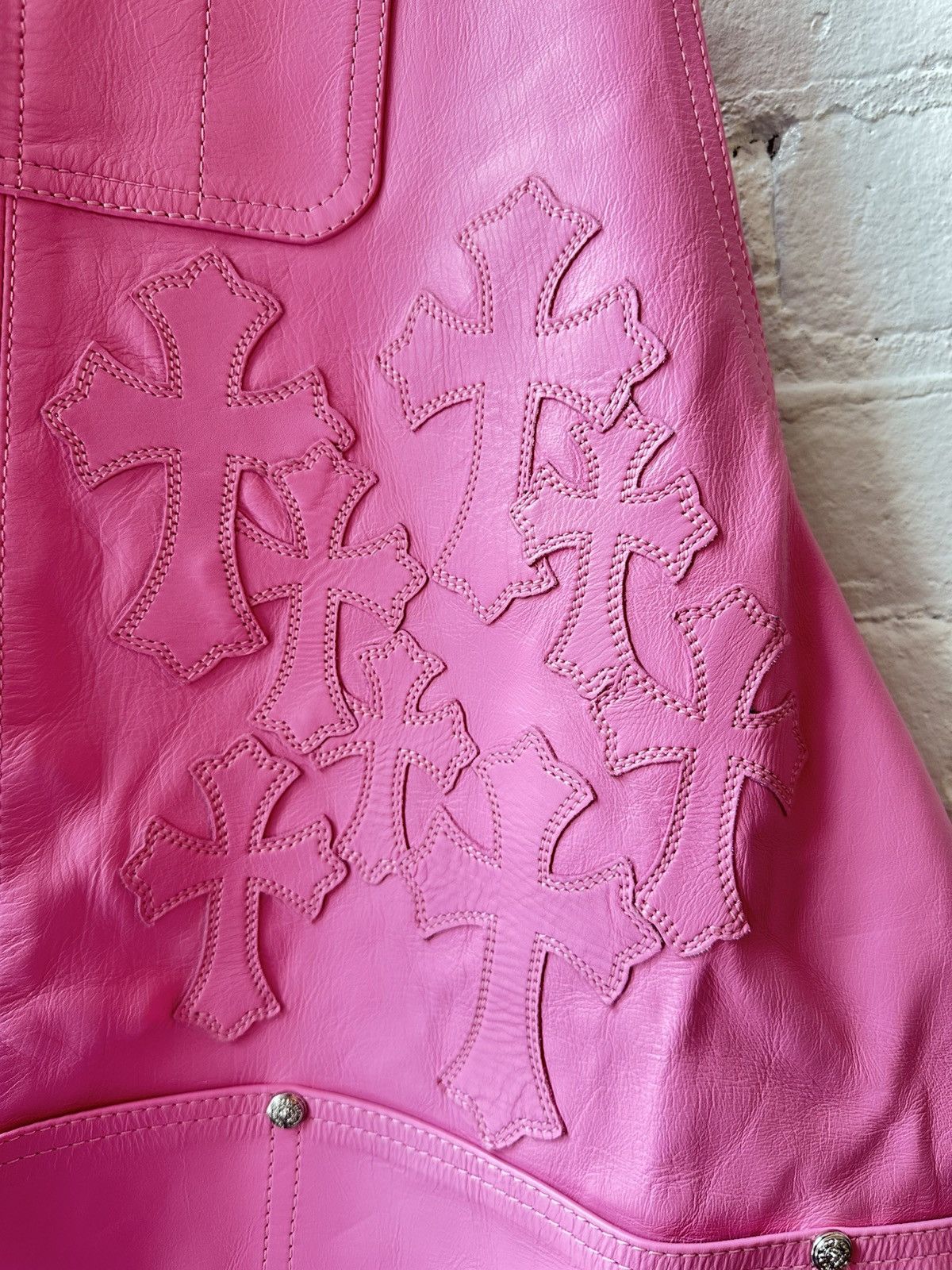 Chrome Hearts CHROME HEARTS LEATHER CROSS PATCHED 2C APRON Size US XL / EU 56 / 4 - 3 Thumbnail