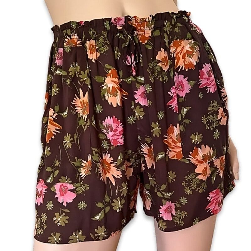 Other DR2 By Daniel Rainn Culottes Shorts Drawstring Floral L NWT Size 30" / US 8 / IT 44 - 1 Thumbnail