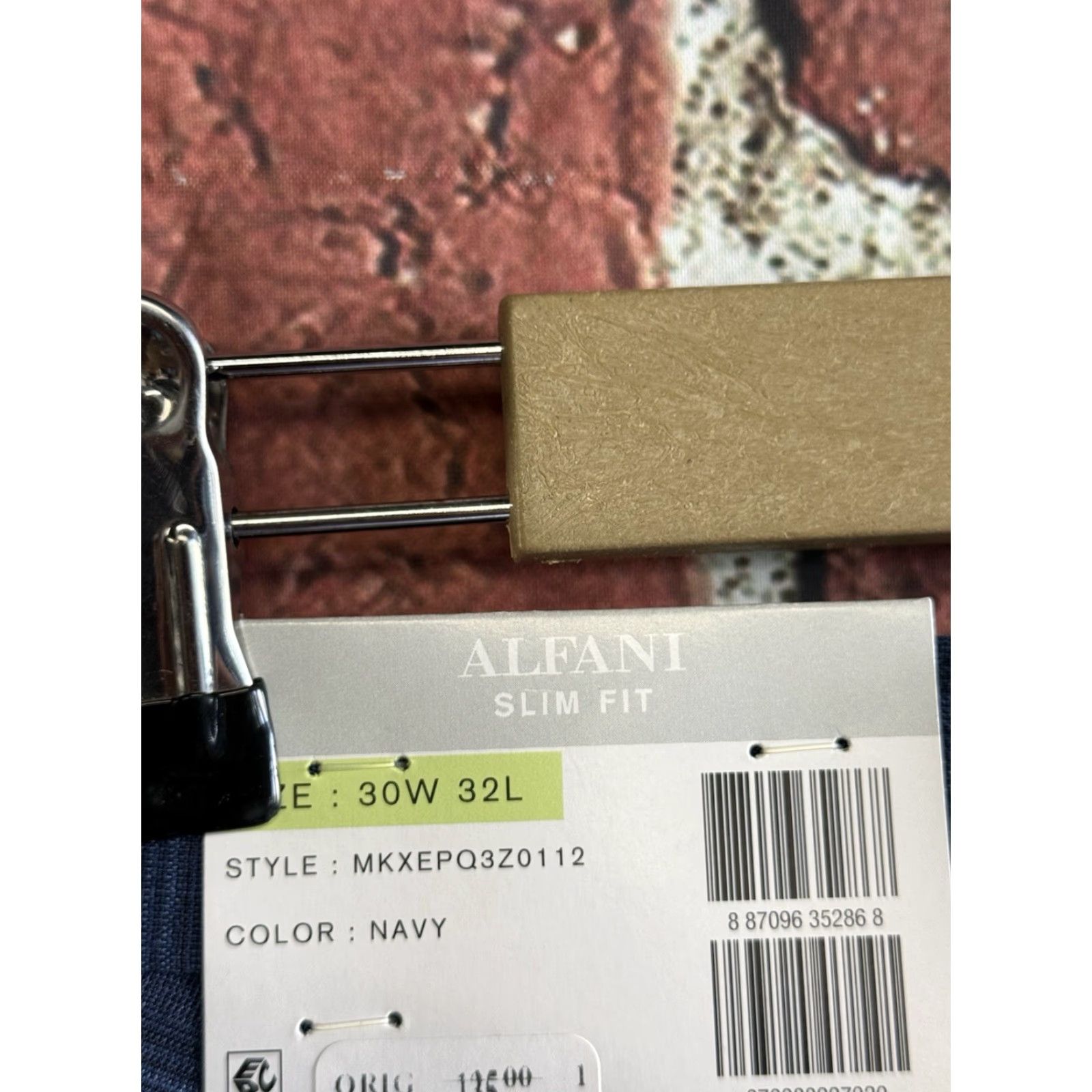 Alfani Alfani Mens Blue Tuxedo Suit Slim Fit Size 38 Long Jacket Coat Pants 30 x 32 Mens Size 38R - 7 Thumbnail