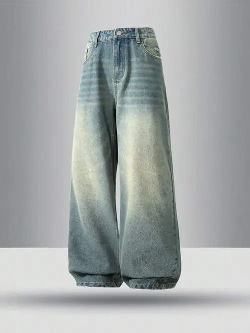 Jean Vintage Straight Leg Distressed Denim Jeans Size US 36 / EU 52 - 1 Thumbnail