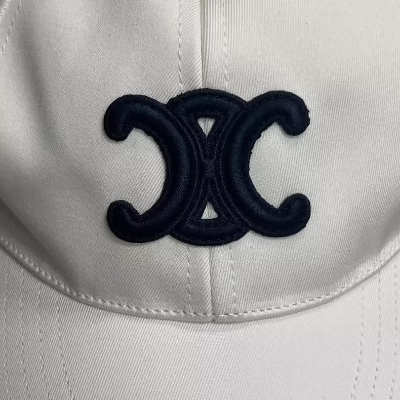 Celine Celine White Fashion Simple Duckbill Cap Size ONE SIZE - 2 Thumbnail