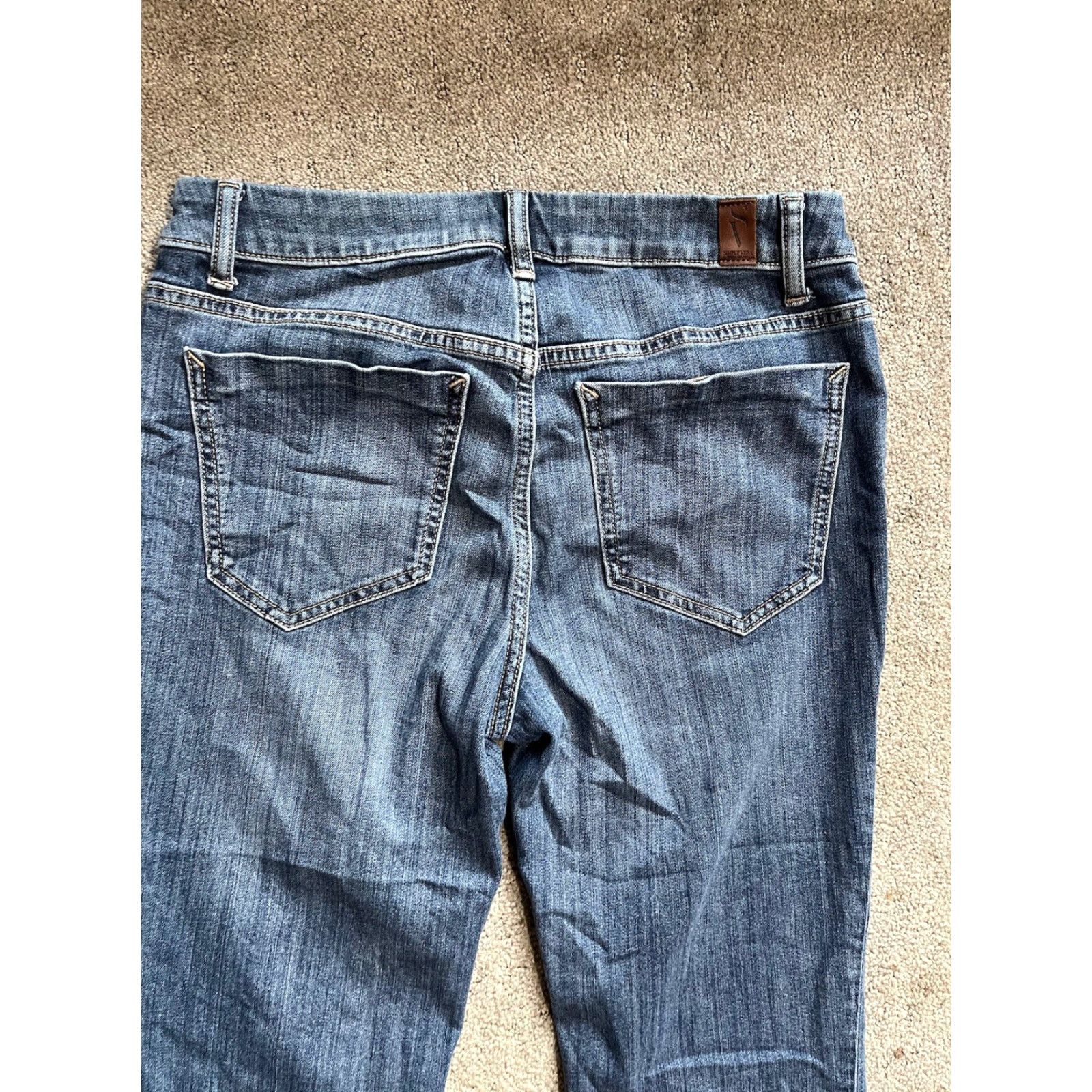 Vintage Simply Vera Vera Wang Jeans Capri Women 8P Medium Wash Blue 5-Pocket Stretch Denim Capris Womens Size 30" / US 8 / IT 44 - 2 Thumbnail