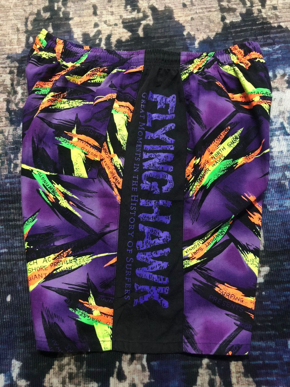 Japanese Brand Flying Hawk Surf Style Short Pants Abstract Design Size US 30 / EU 46 - 4 Thumbnail