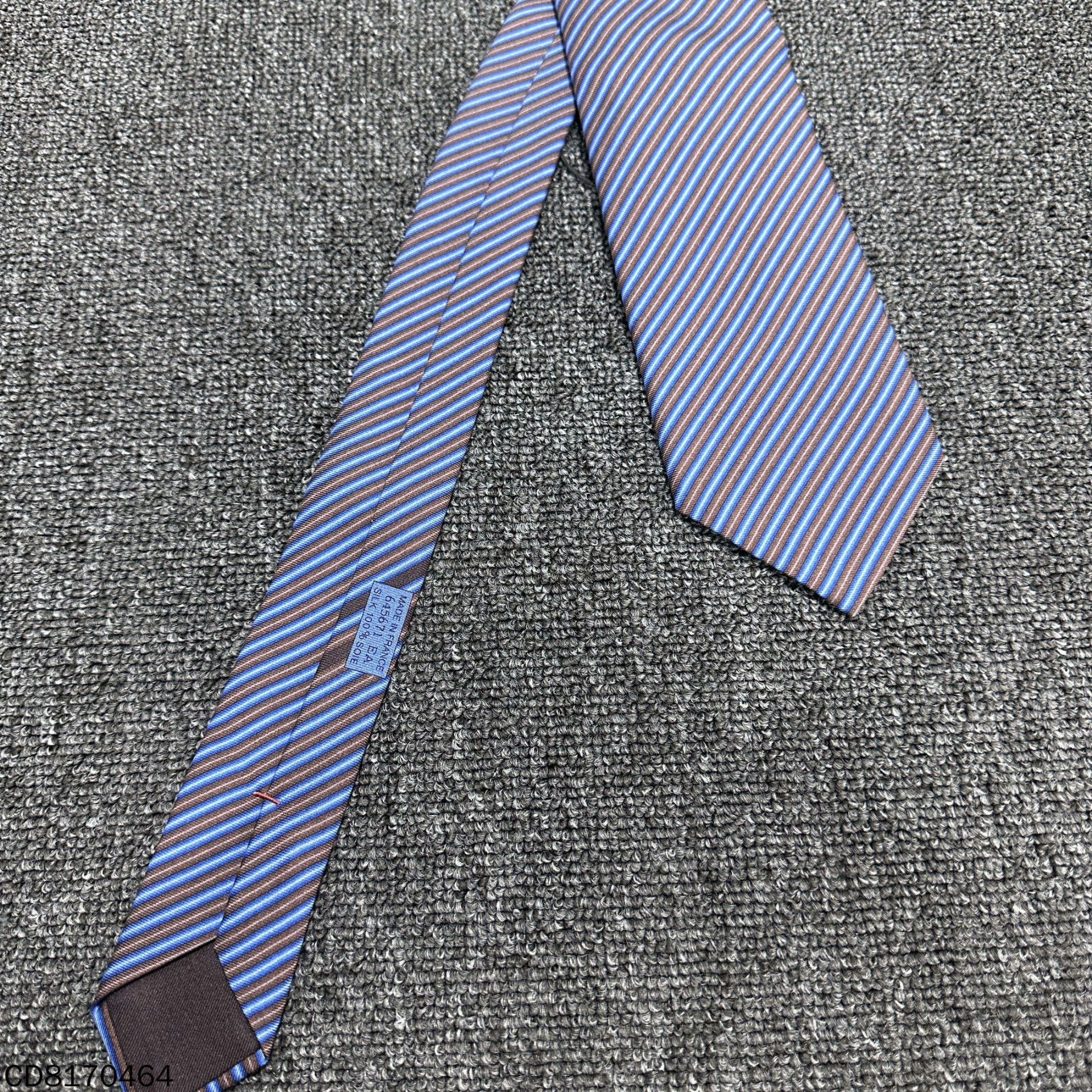 Hermes Hermes Silk Striped Blue Tie one size Men Size ONE SIZE - 1 Thumbnail