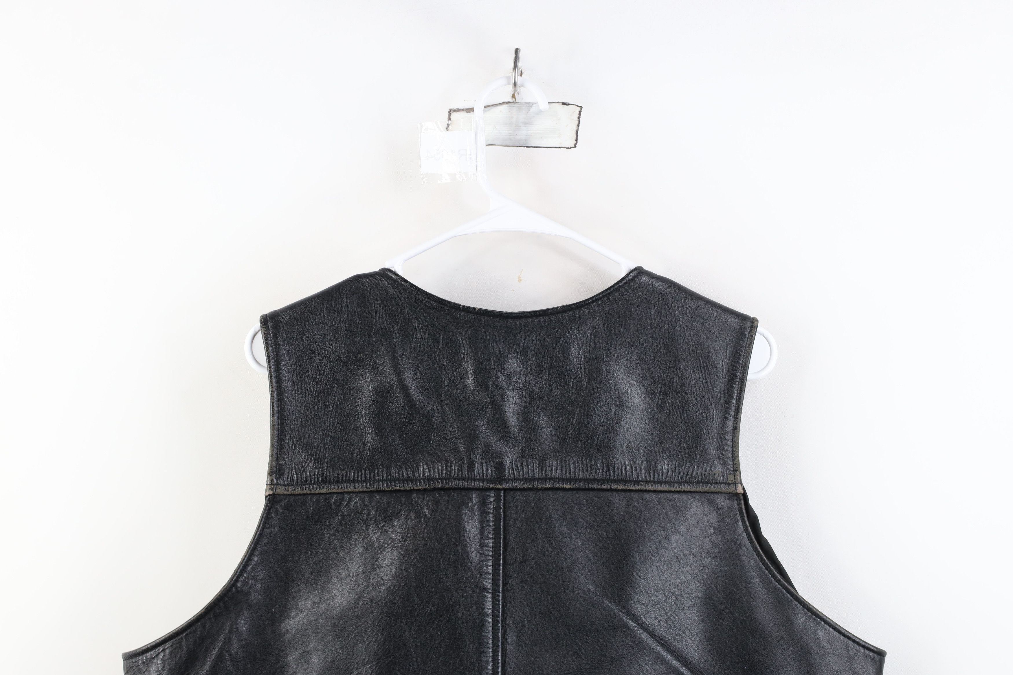 Vintage Vintage 70s 80s Streetwear Full Zip Leather Vest Jacket USA Size US XXL / EU 58 / 5 - 15 Thumbnail
