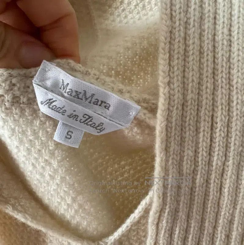 Max Mara MaxMara Beige Wool Short Sleeve Sweater . Size S / US 4 / IT 40 - 4 Thumbnail