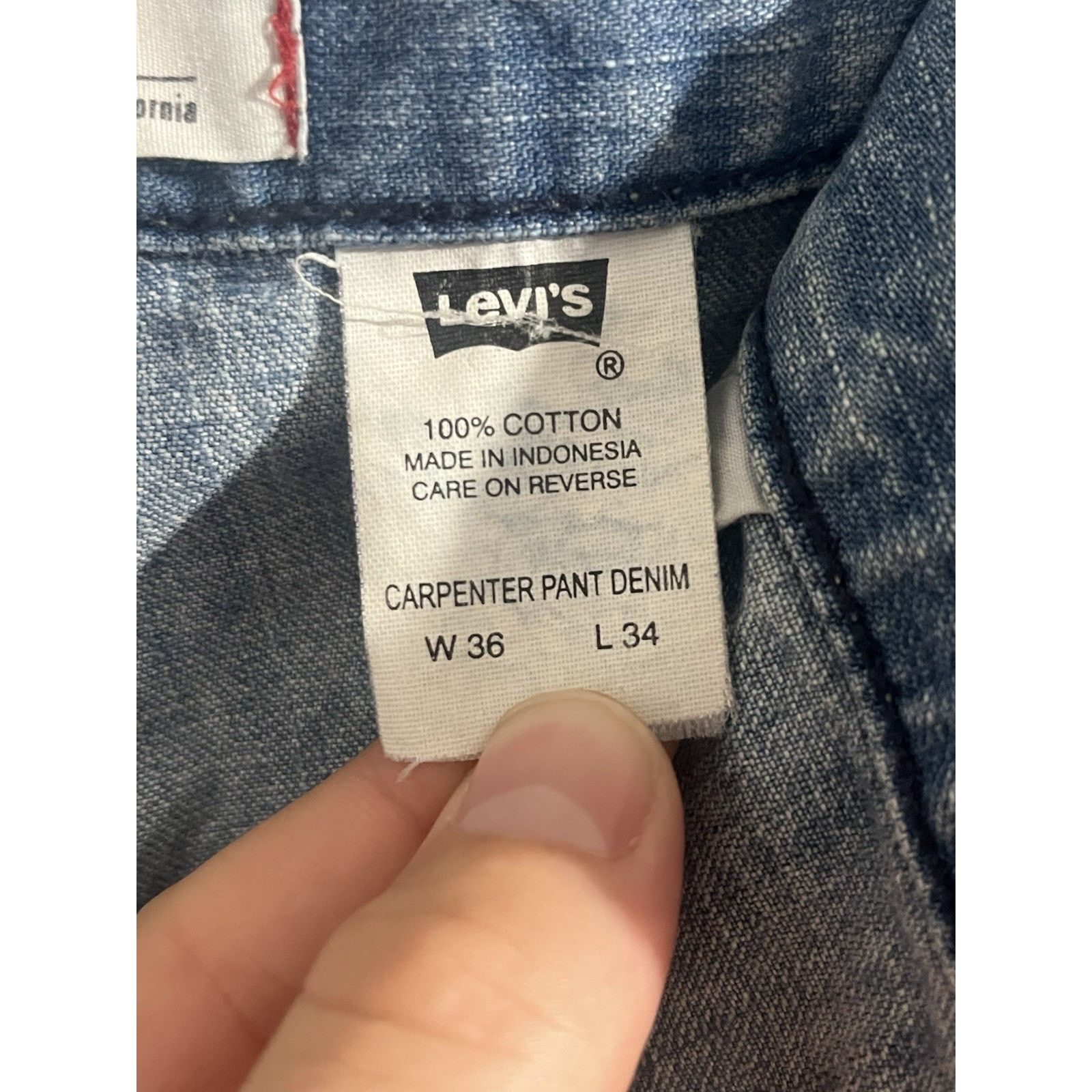 Levi's Y2K/Vtg Levi's Workwear Carpenter Jeans Straight Denim 36x34 Size US 36 / EU 52 - 3 Thumbnail