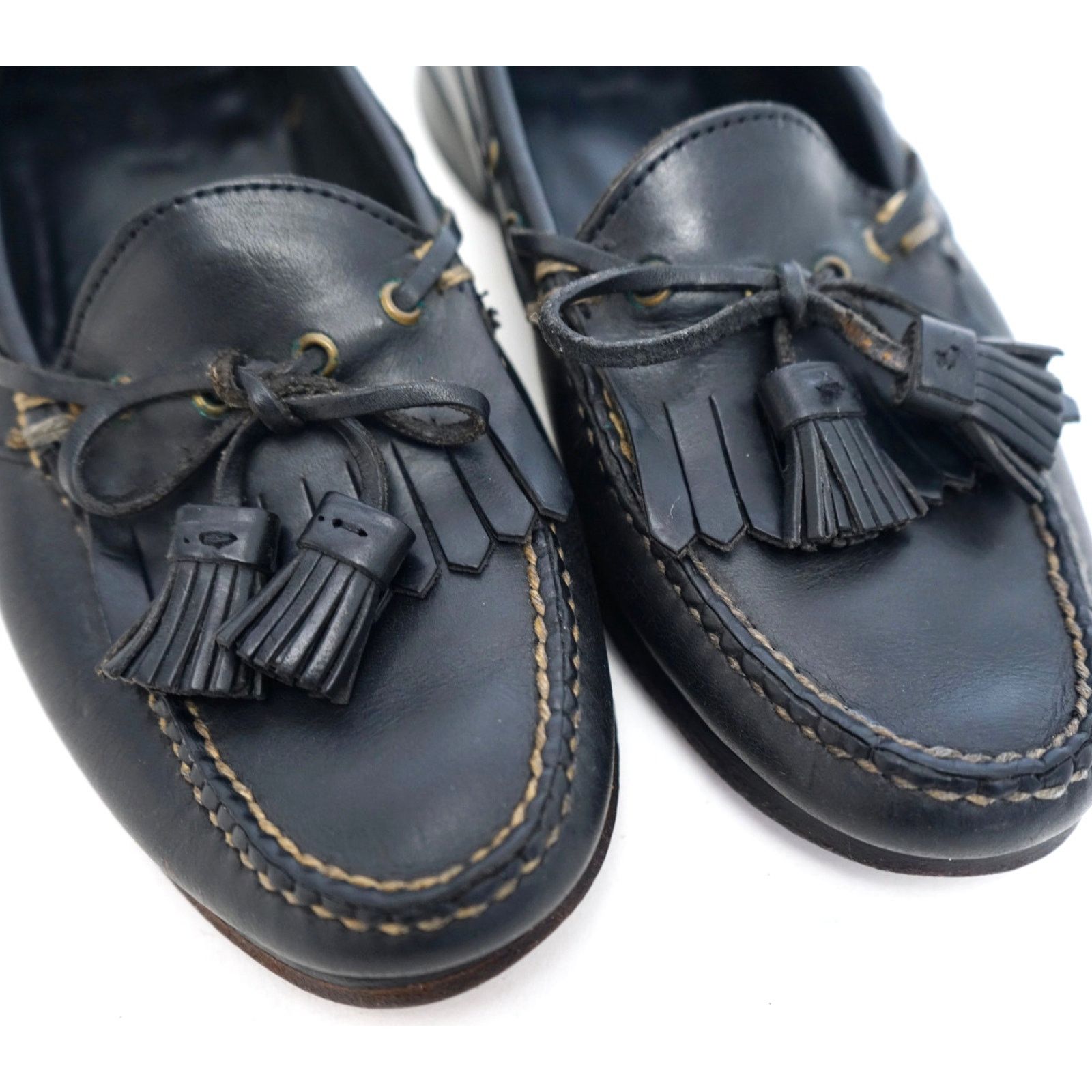Polo Ralph Lauren Polo Ralph Lauren Tassel Penny Loafers Black Leather Men 9.5 Size US 9.5 / EU 42-43 - 7 Thumbnail