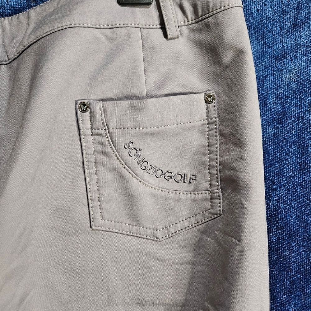 SONGZIO Songzio Lined Crop Golf Silver Pants Large Size 27" / US 4 / IT 40 - 1 Thumbnail