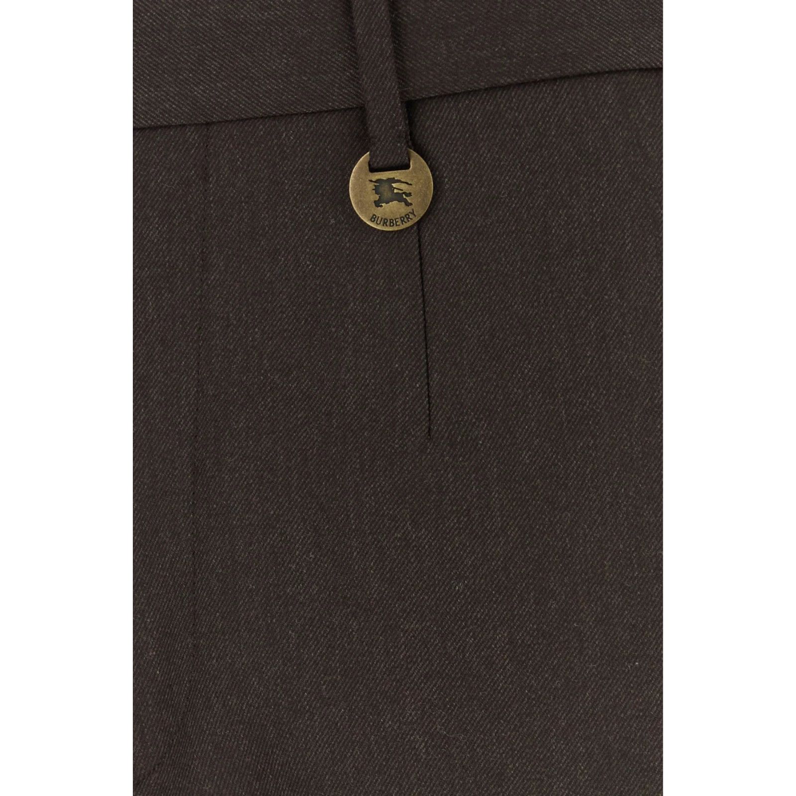 Burberry BURBERRY Dark Brown Wool Pants New & Authentic (Men's size:U Size US 32 / EU 48 - 3 Thumbnail