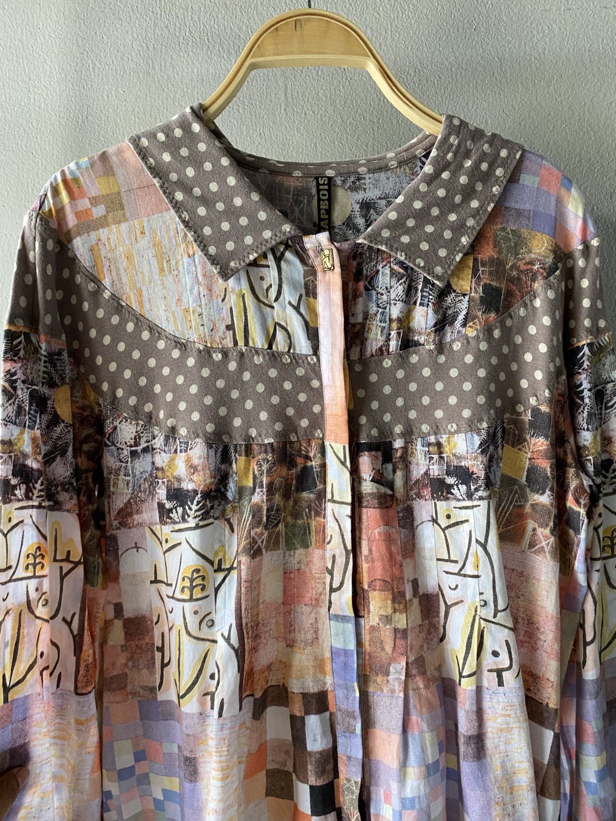 Frapbois FRAPBOIS Multicolor Printed Blouse with Polka Dot Accents Size XS / US 0-2 / IT 36-38 - 10 Thumbnail
