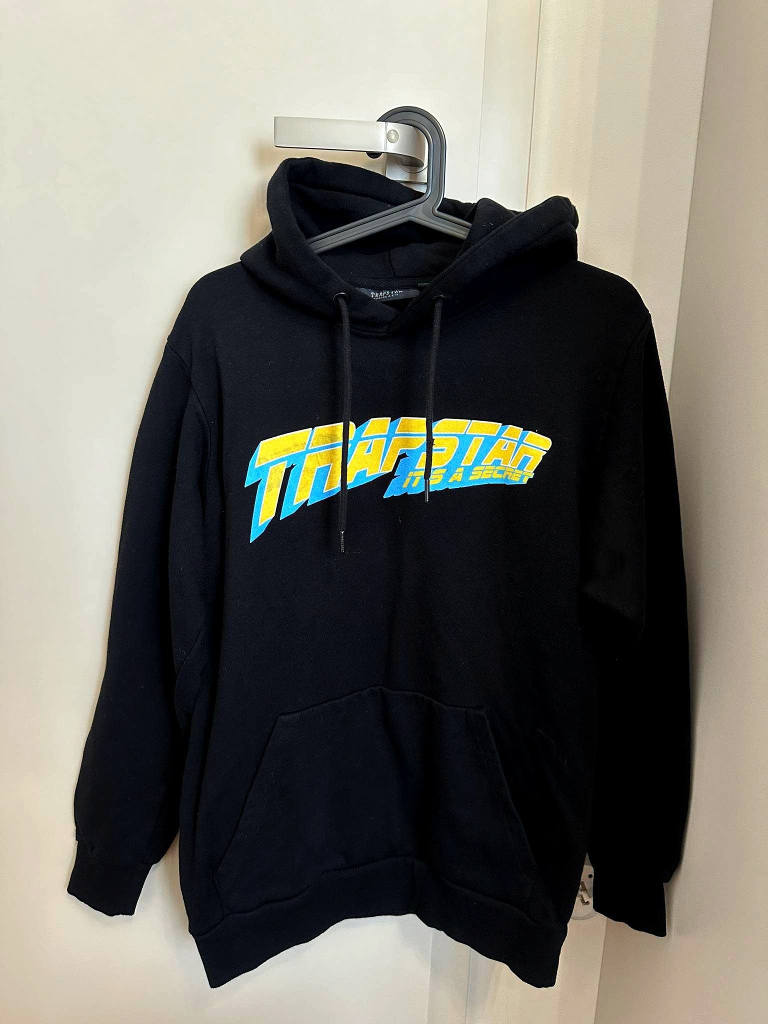 image of Trapstar London Speedster Spellout Logo Black Hoodie S, Men's (Size Small)