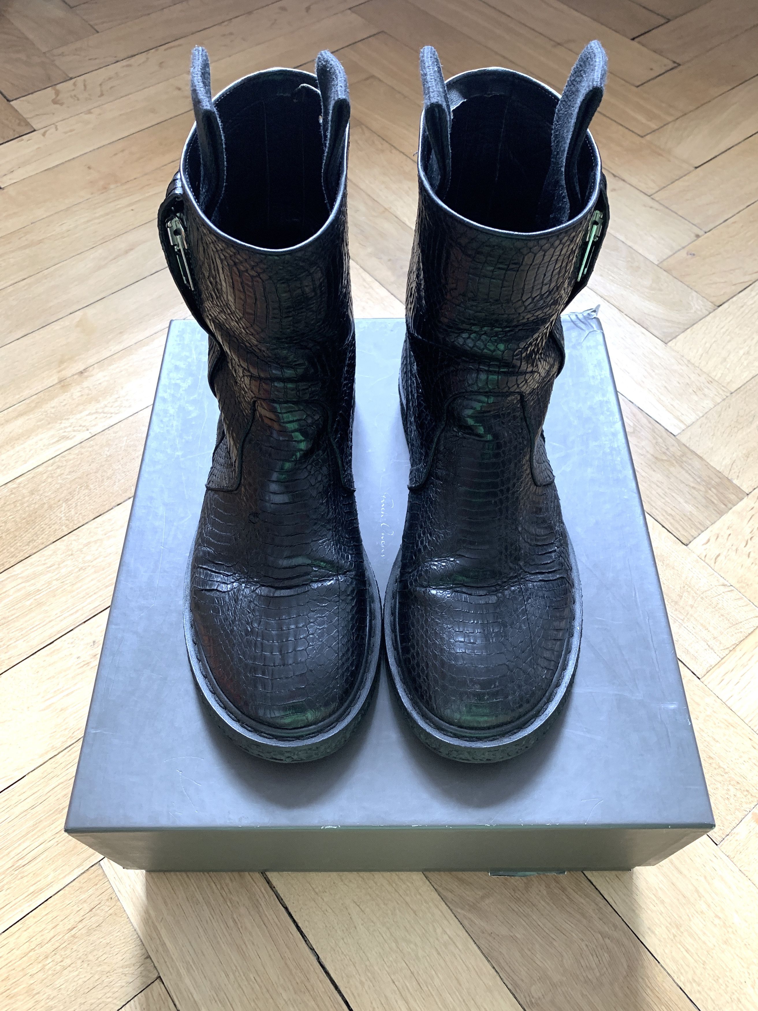 Rick Owens Rick Owens S/S 2009 "Strutter" Python Boots SZ US 10 Size US 10 / EU 43 - 3 Thumbnail