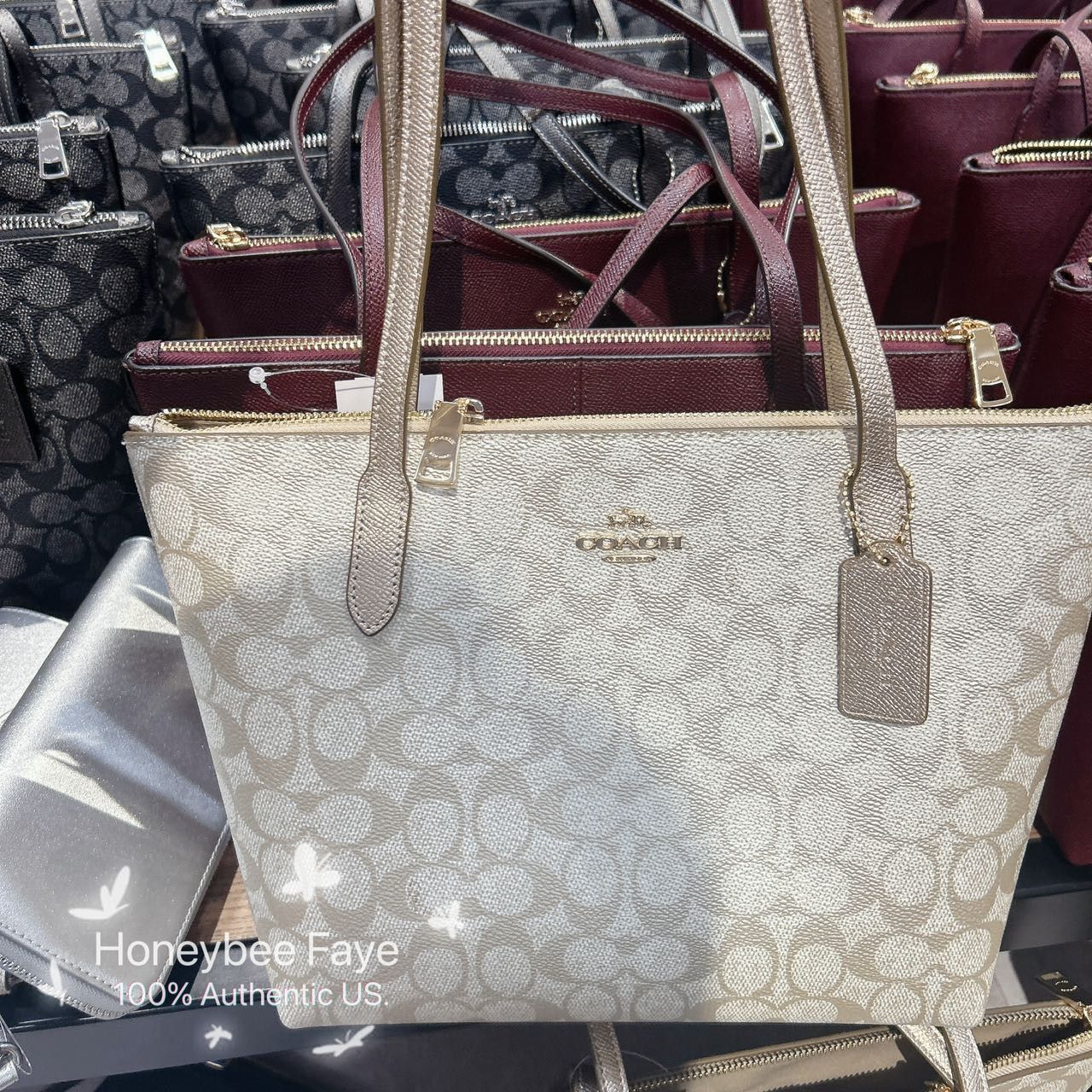 Fiona Zip Tote Bag In Signature Canvas CW396