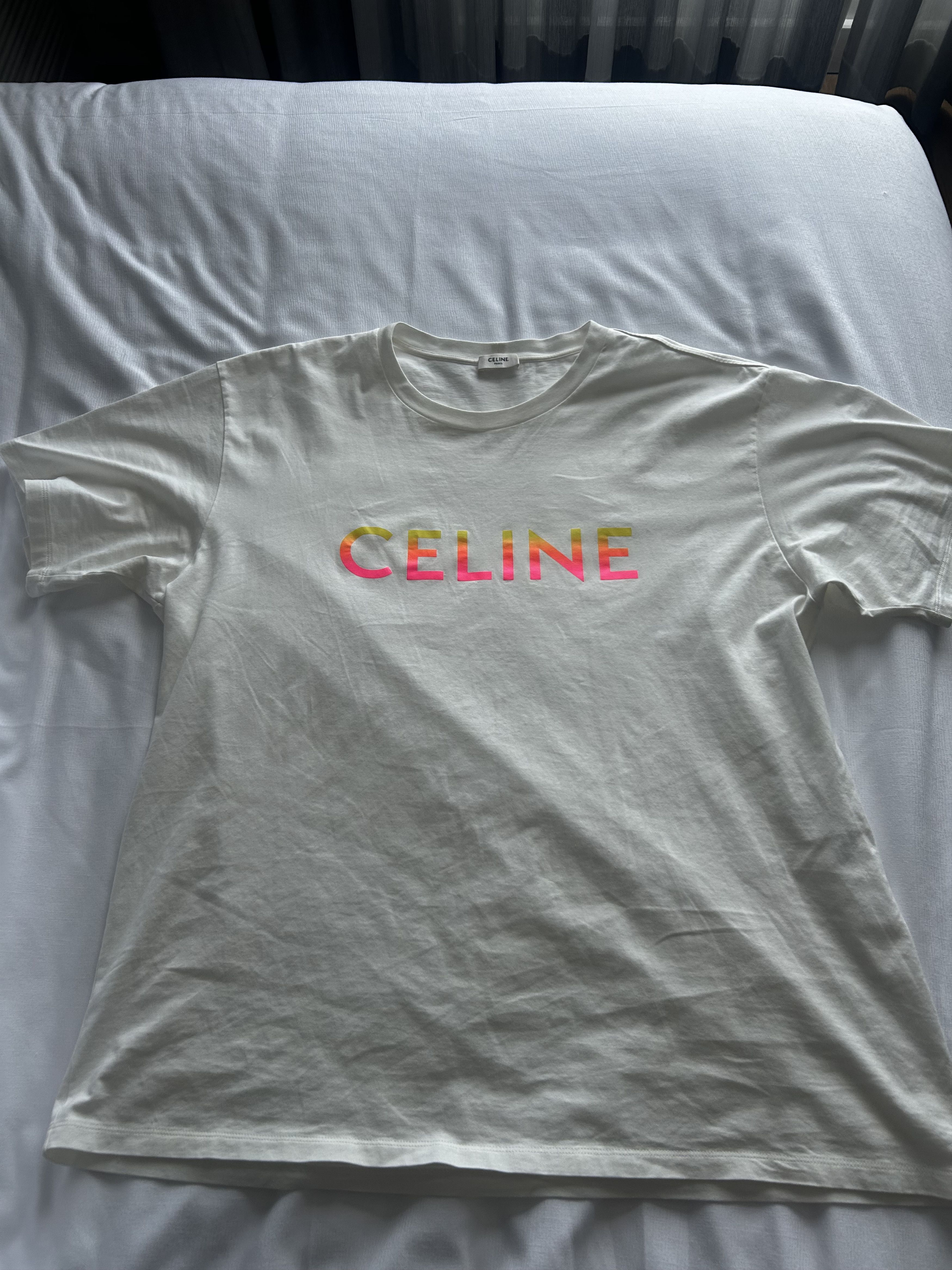 Celine Celine multicolor logo T-shirt Size US L / EU 52-54 / 3 - 1 Thumbnail